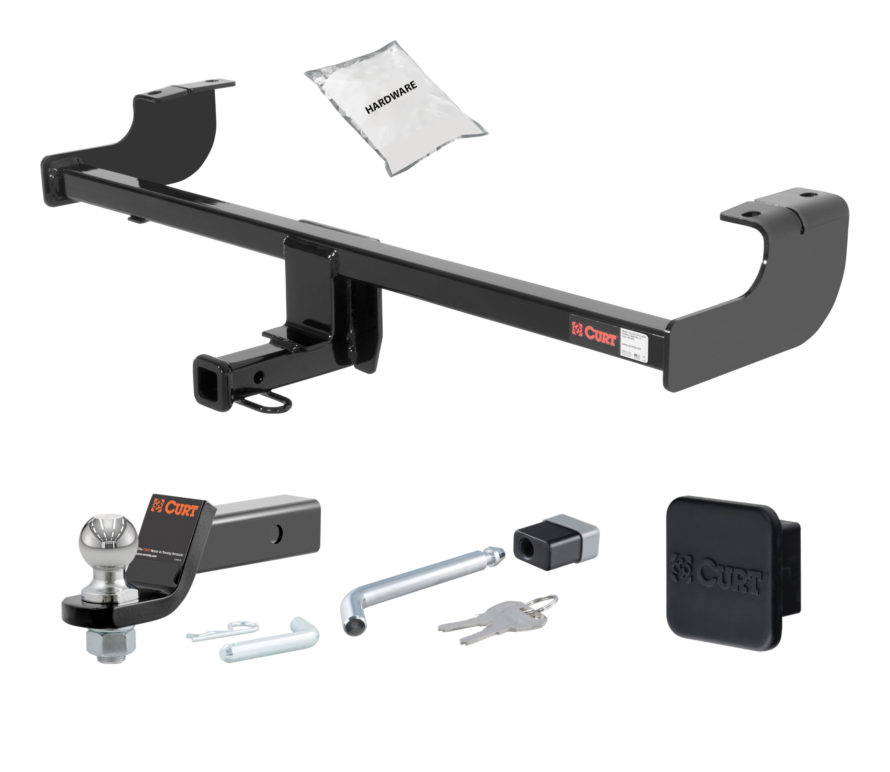 04 - 07 Scion xB -- 1.25in. CURT Trailer Hitch + Ball Mount + Cover + Lock Kit by CURT HWA2247 thumbnail 0