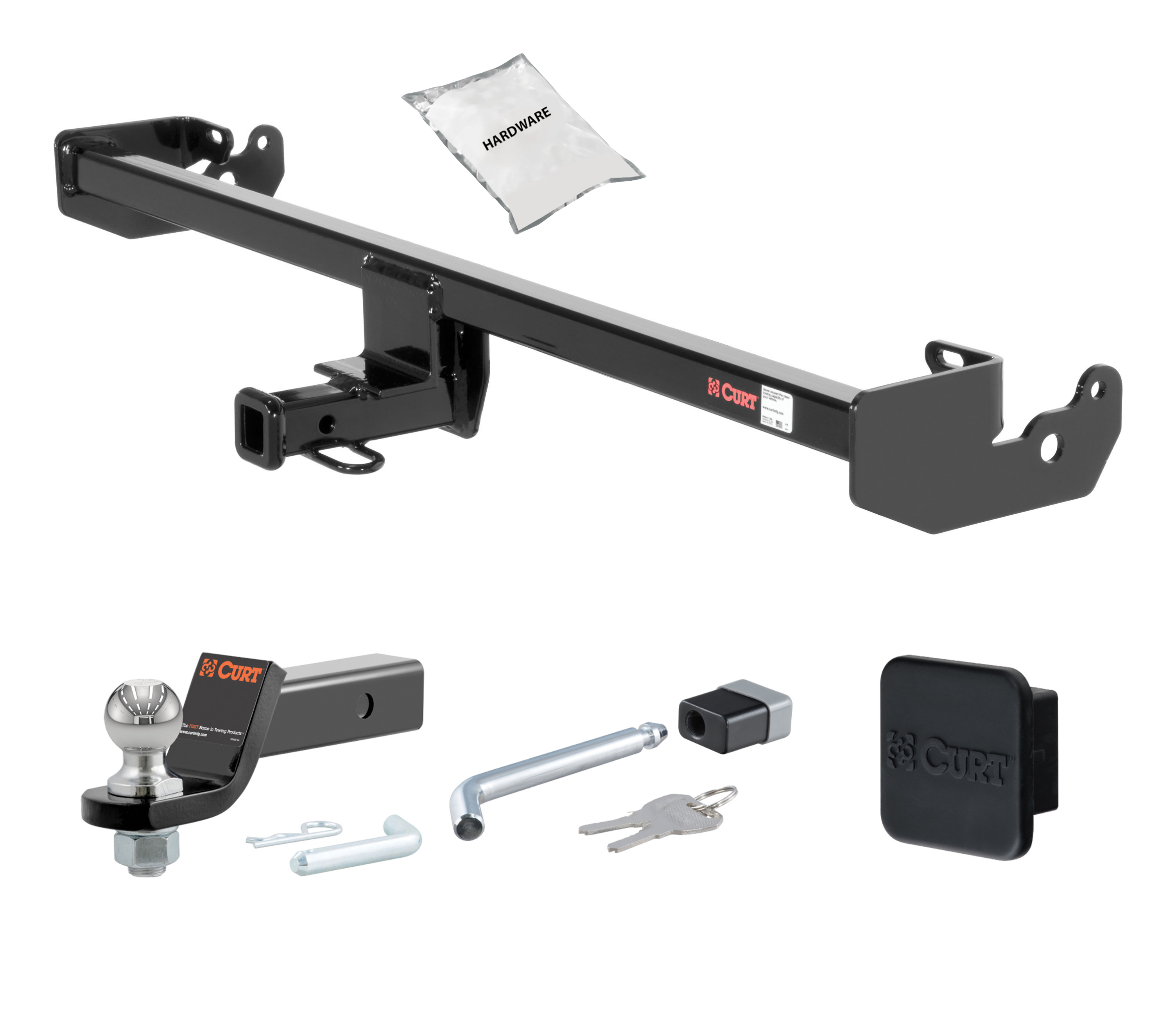 11 - 14 Smart SMART -- 1.25in. CURT Trailer Hitch + Ball Mount + Cover + Lock Kit by CURT HWA2249 thumbnail 0