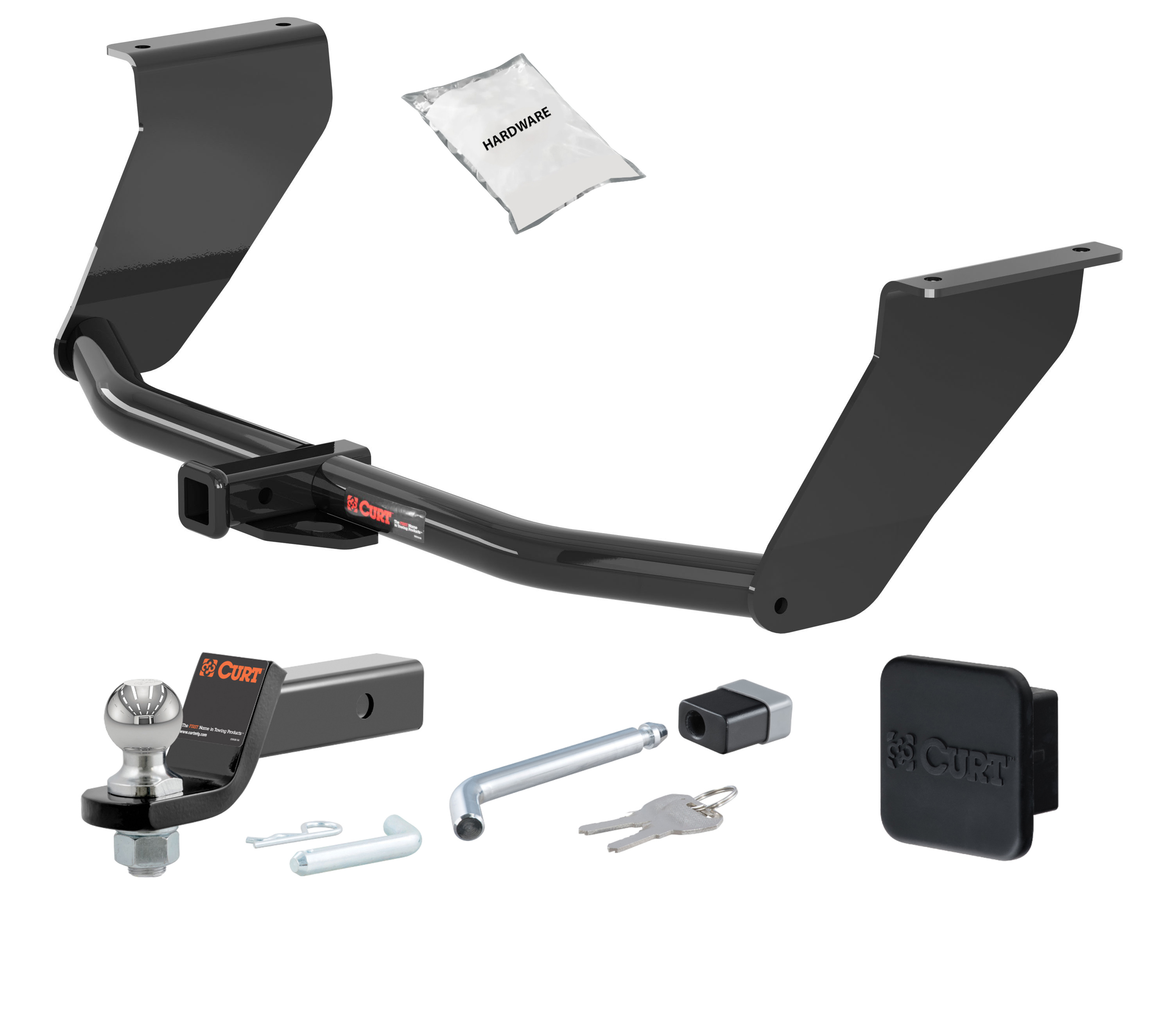 17 - 20 Gensis G80 -- 1.25in. CURT Trailer Hitch + Ball Mount + Cover + Lock Kit by CURT HWA1013 thumbnail 0