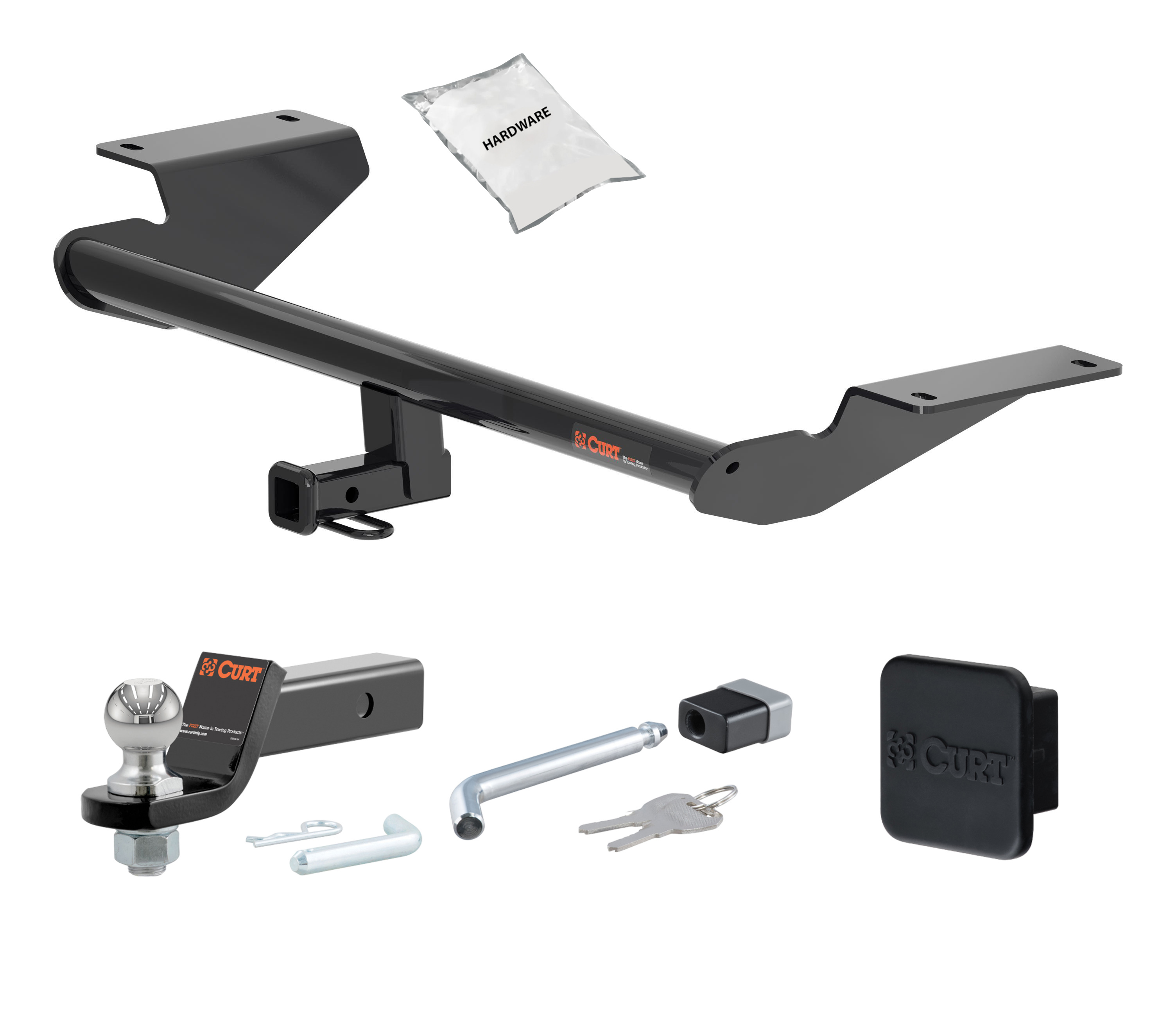 18 - 20 Hyundai Accent Sedan 1.25in. CURT Trailer Hitch + Ball Mount + Cover + Lock Kit by CURT HWA1398 thumbnail 0