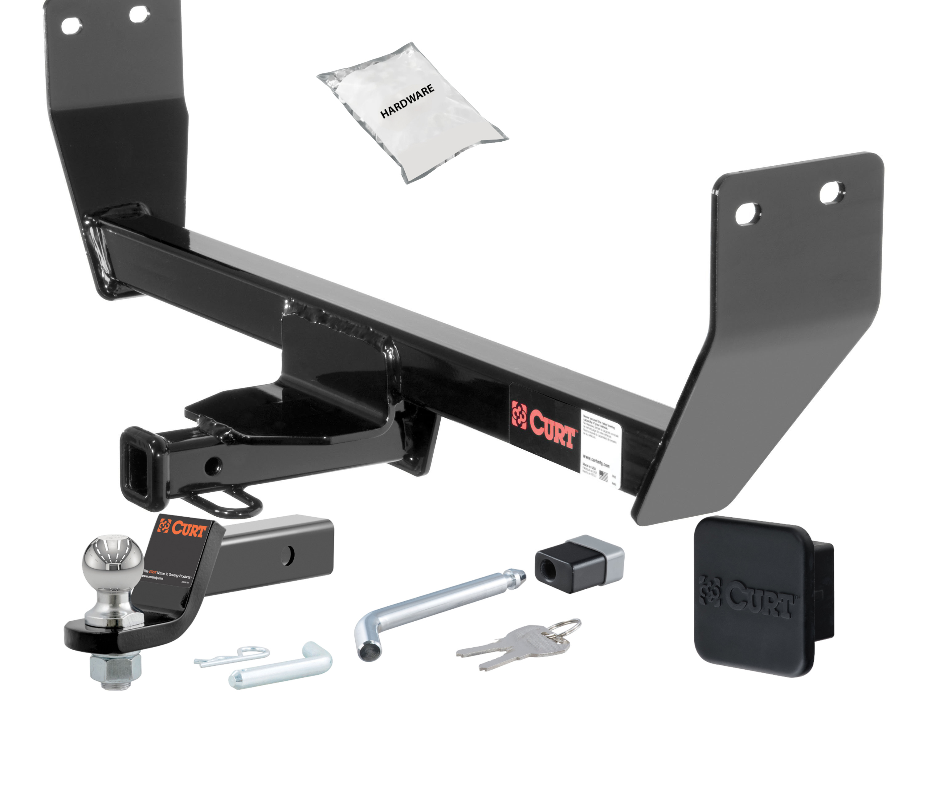 11 - 14 Dodge Avenger -- 1.25in. CURT Trailer Hitch + Ball Mount + Cover + Lock Kit by CURT HWA661 thumbnail 0