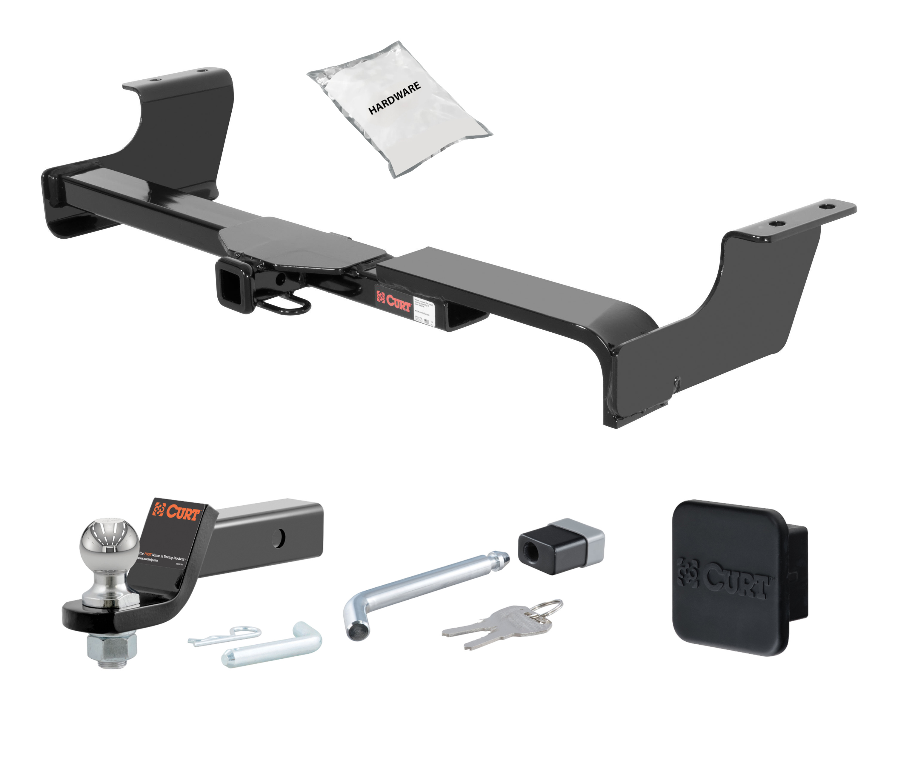 04 - 09 Toyota Prius -- 1.25in. CURT Trailer Hitch + Ball Mount + Cover + Lock Kit by CURT HWA2415 thumbnail 0