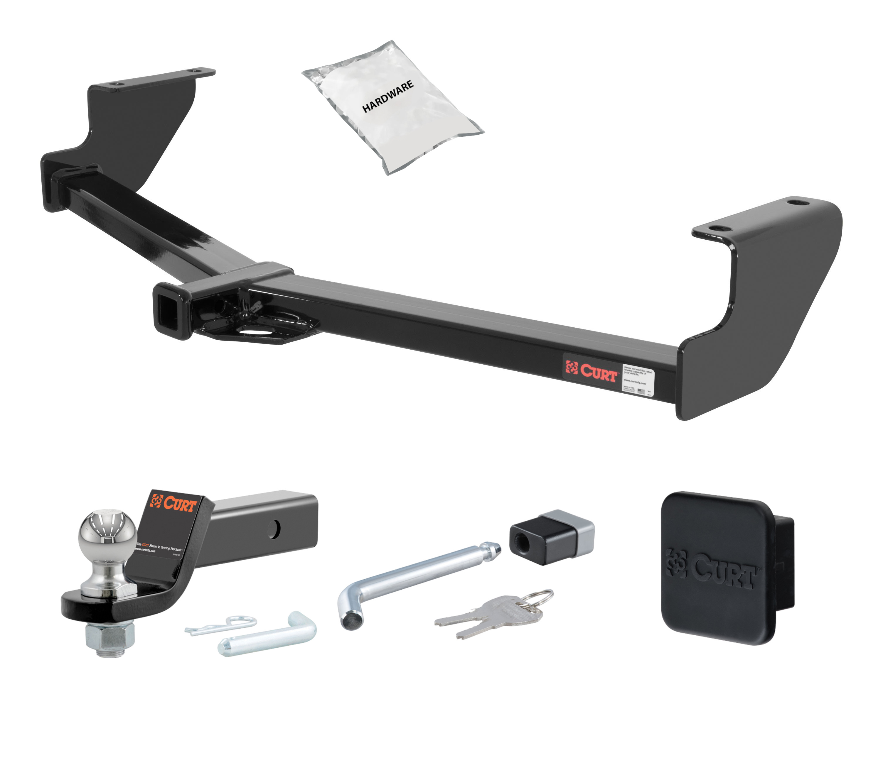96 - 00 Plymouth Voyager Excluding Stow 'n Go 1.25in. CURT Trailer Hitch + Ball Mount + Cover + Lock Kit by CURT HWA2114 thumbnail 0