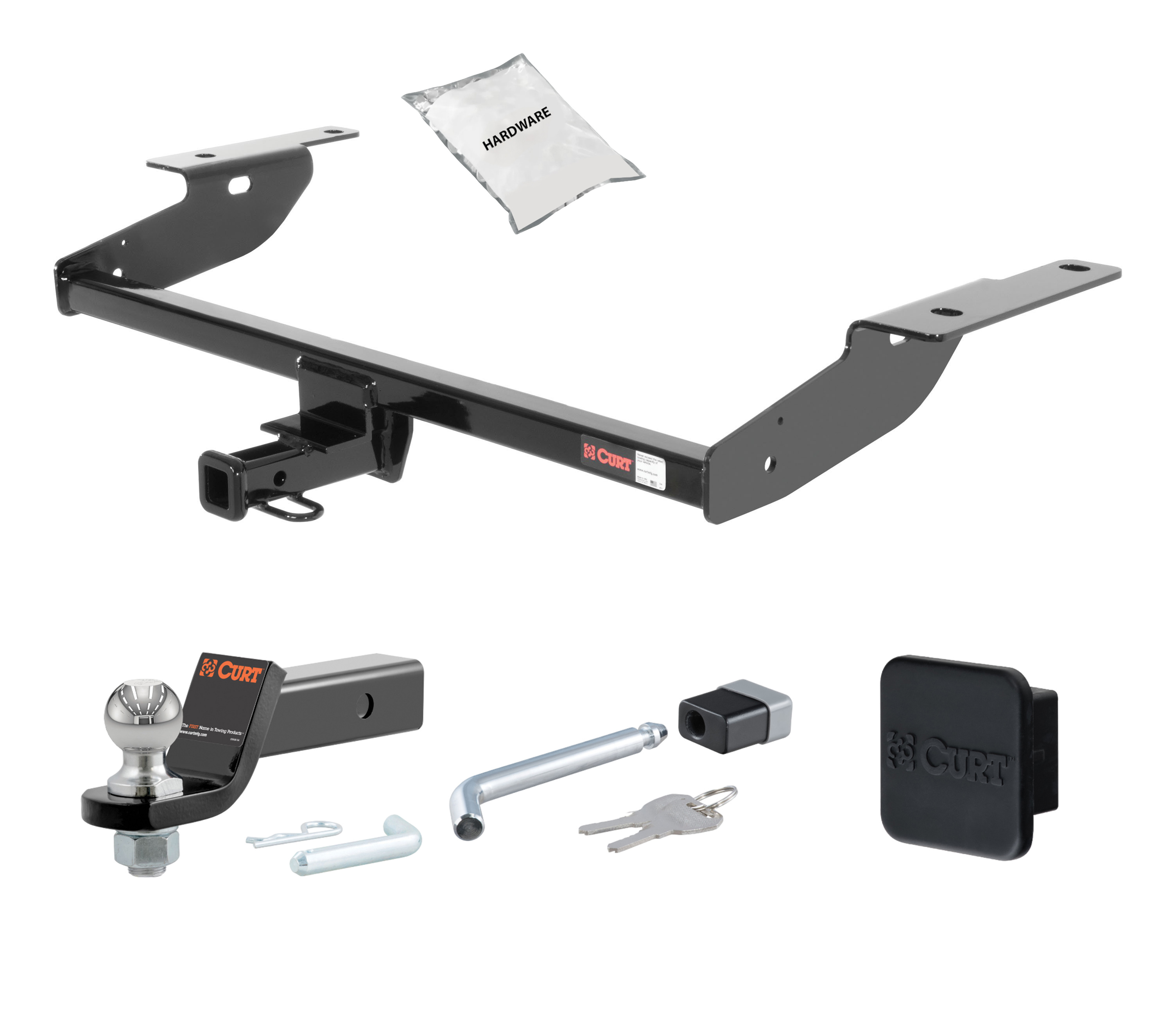 11 - 13 Volvo C70  -- 1.25in. CURT Trailer Hitch + Ball Mount + Cover + Lock Kit by CURT HWA2537 thumbnail 0