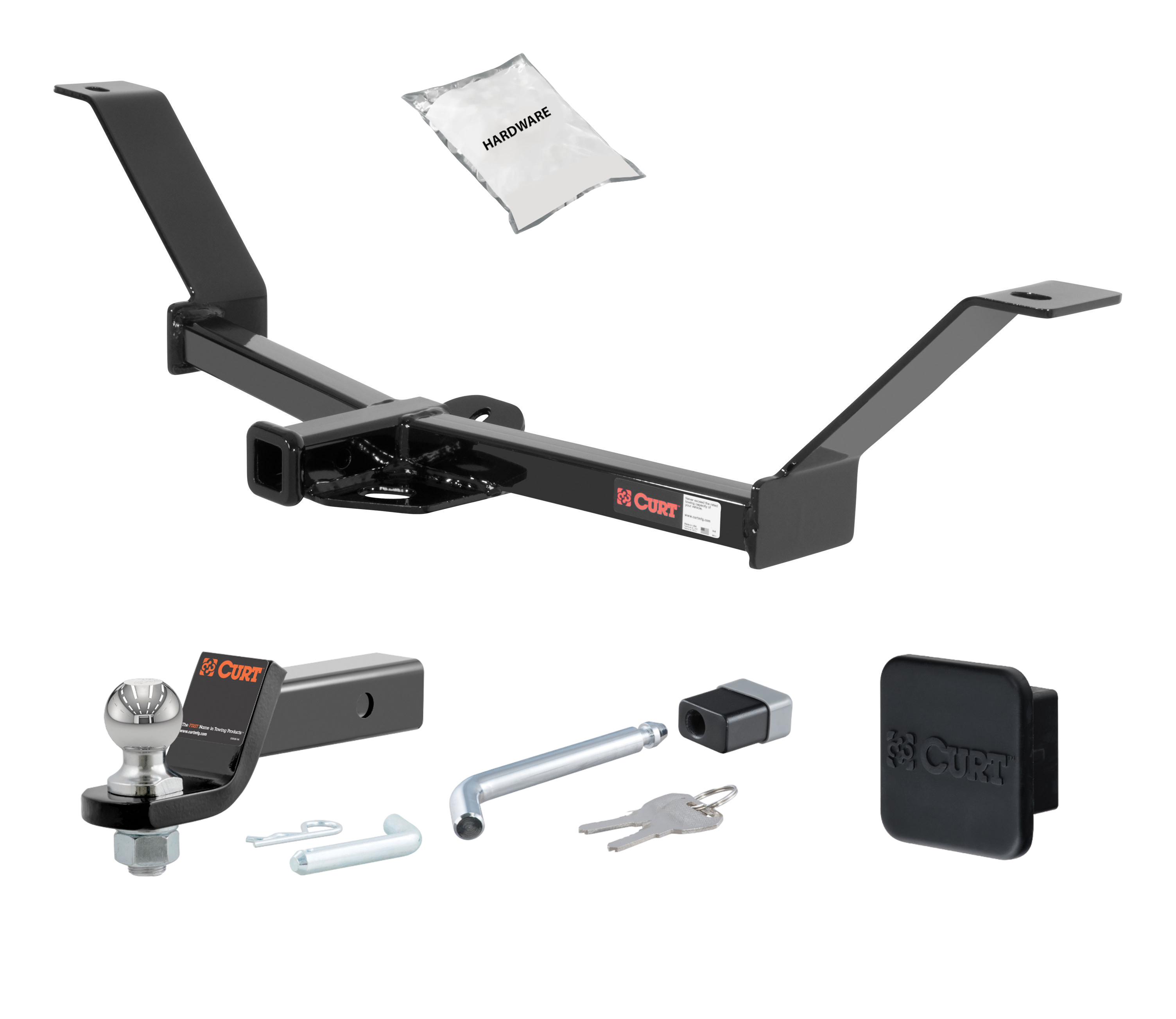 07 - 10 Hyundai Elantra Sedan 1.25in. CURT Trailer Hitch + Ball Mount + Cover + Lock Kit by CURT HWA1408 thumbnail 0