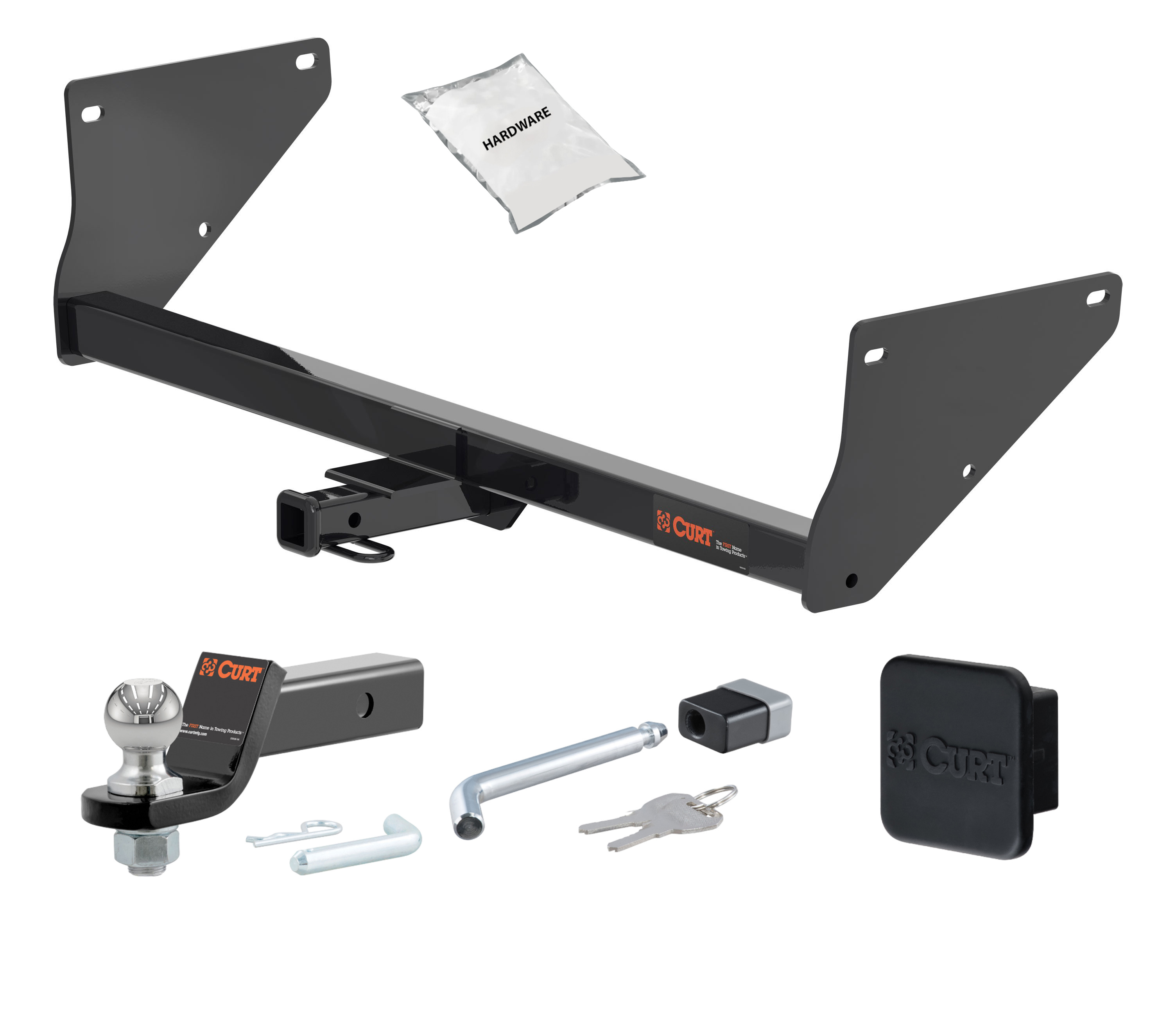 21 - 24 Toyota RAV4 Prime -- 1.25in. CURT Trailer Hitch + Ball Mount + Cover + Lock Kit by CURT HWA2429 thumbnail 0