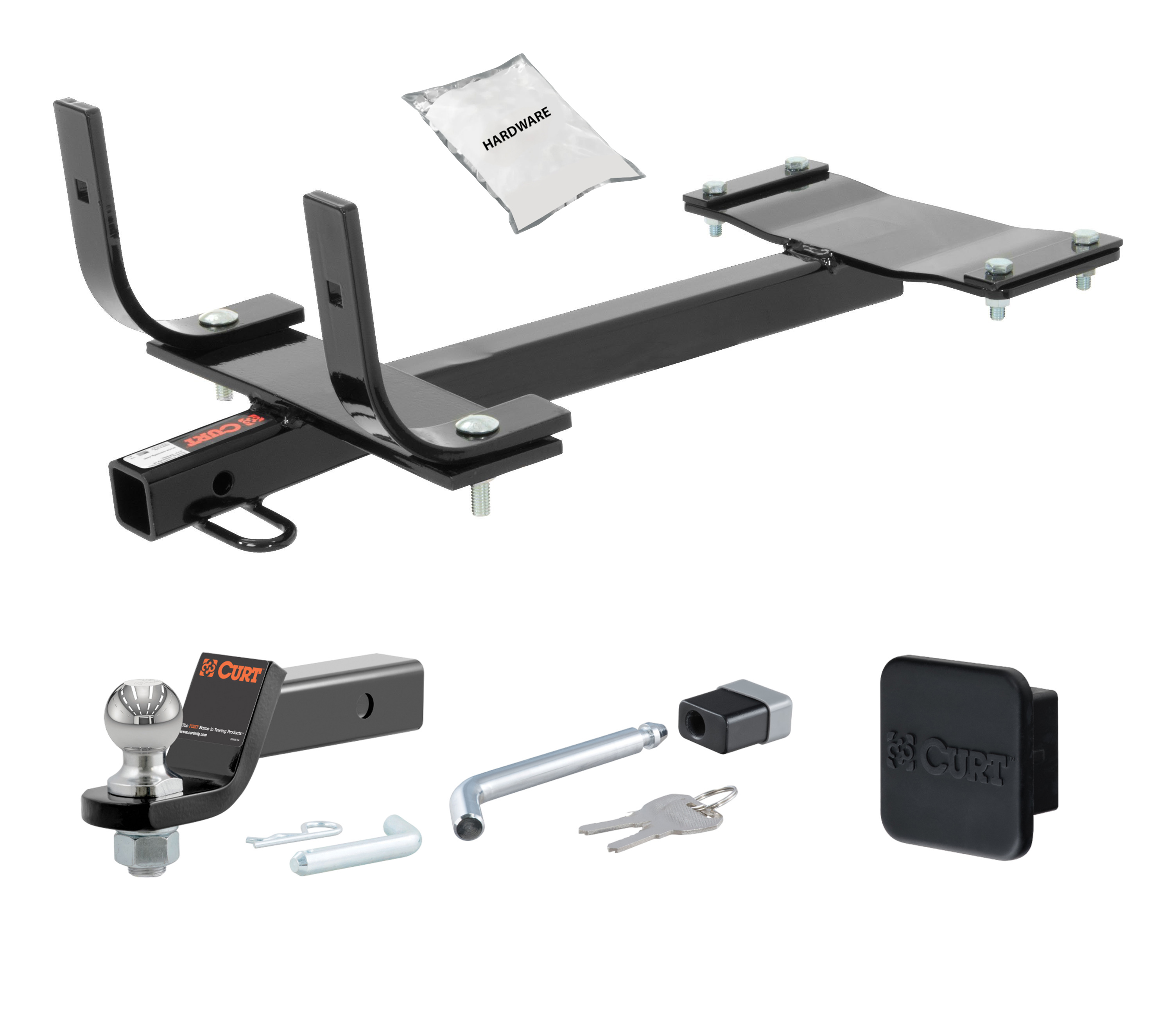 00 - 00 BMW 323i Sedan 1.25in. CURT Trailer Hitch + Ball Mount + Cover + Lock Kit by CURT HWA88 thumbnail 0