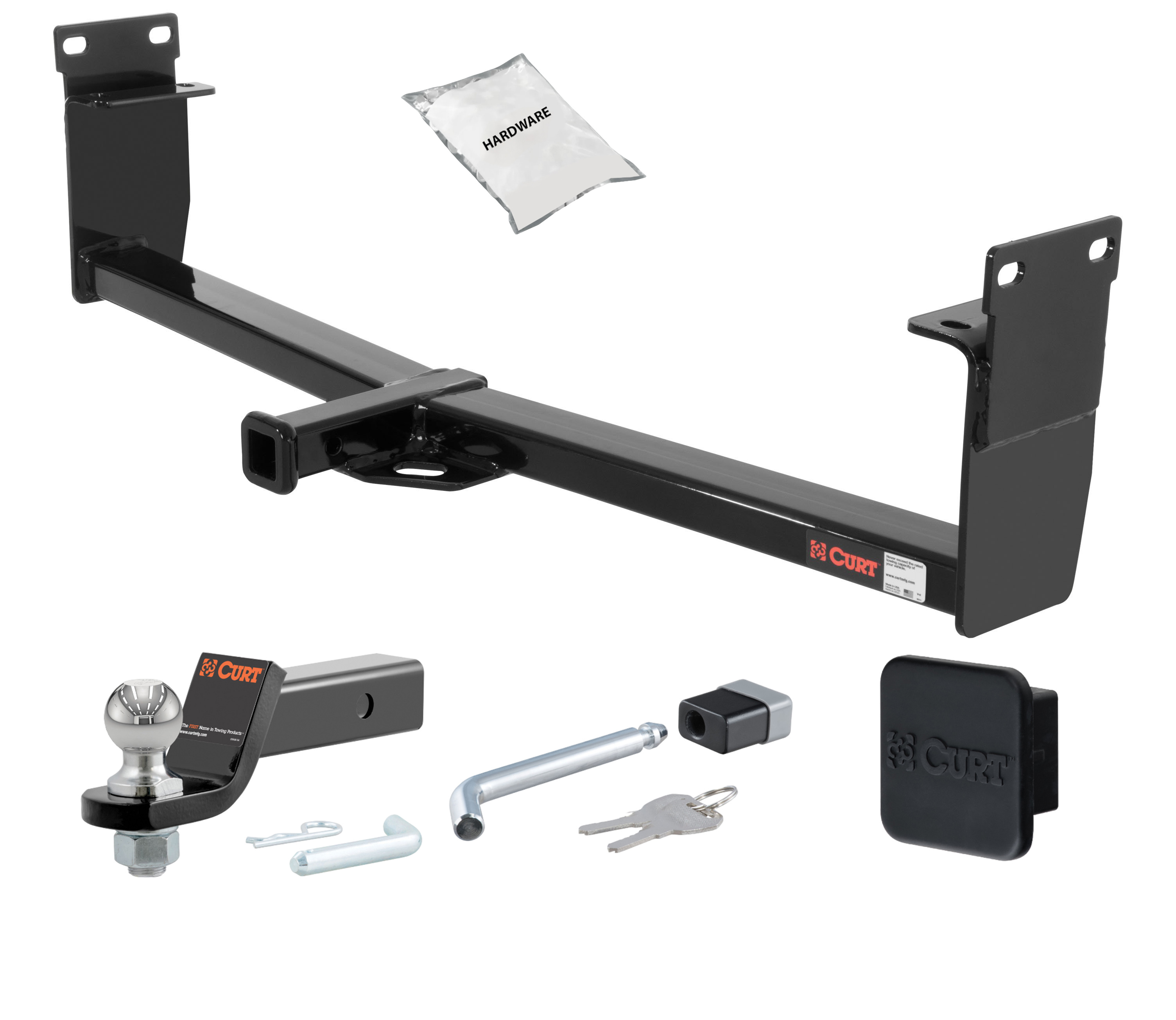 03 - 06 Mitsubishi Outlander -- 1.25in. CURT Trailer Hitch + Ball Mount + Cover + Lock Kit by CURT HWA1991 thumbnail 0