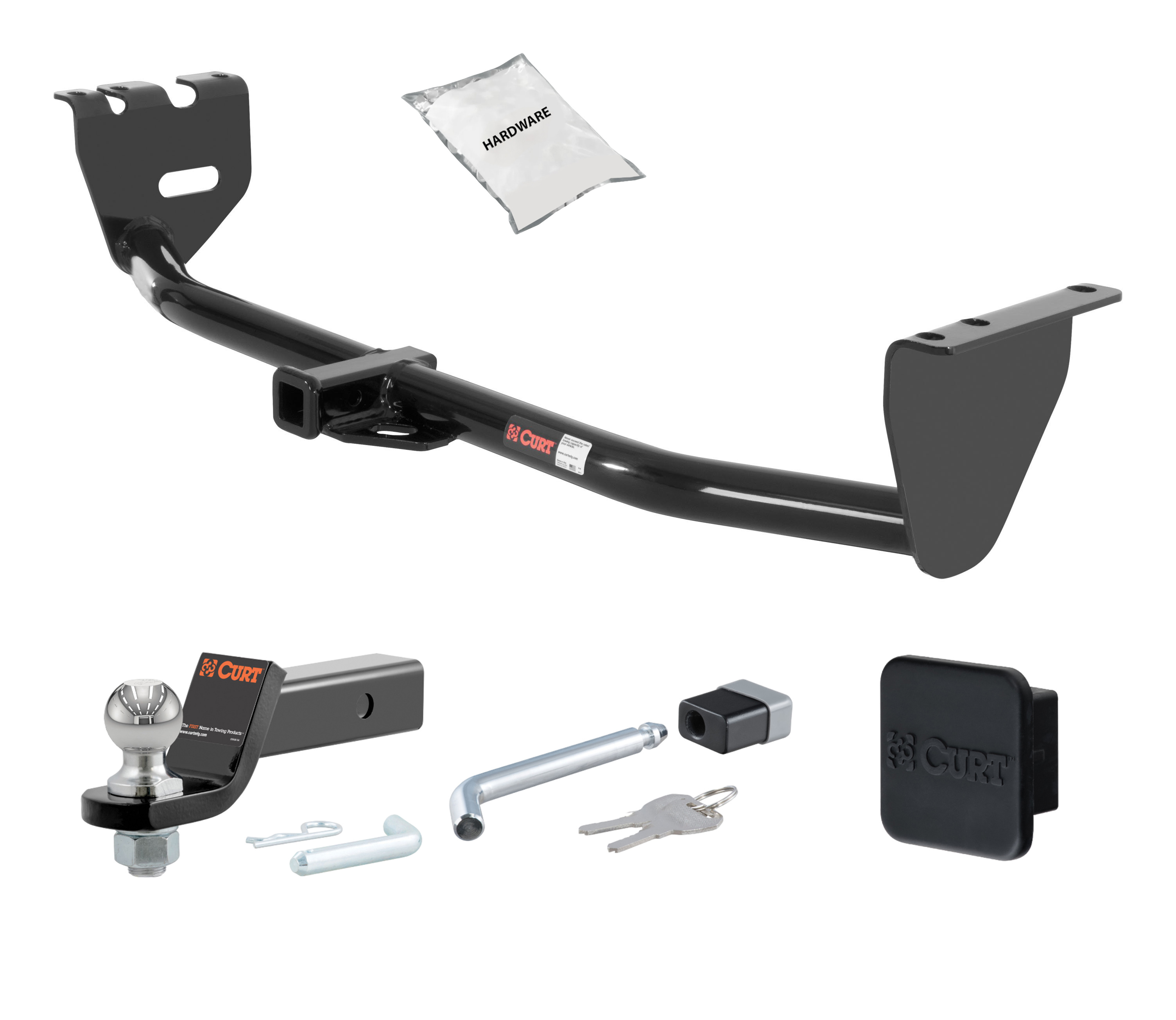 01 - 09 Volvo S60  -- 1.25in. CURT Trailer Hitch + Ball Mount + Cover + Lock Kit by CURT HWA2543 thumbnail 0