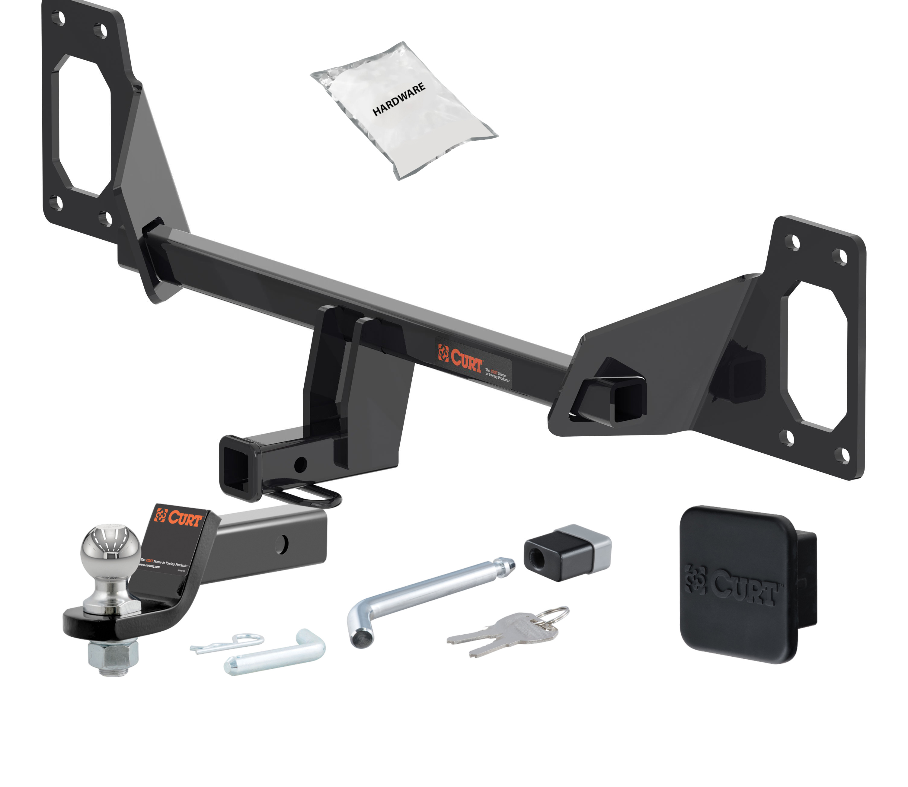 16 - 24 HONDA   Hatchback, excluding center exhaust 1.25in. CURT Trailer Hitch + Ball Mount + Cover + Lock Kit by CURT HWA1336 thumbnail 0