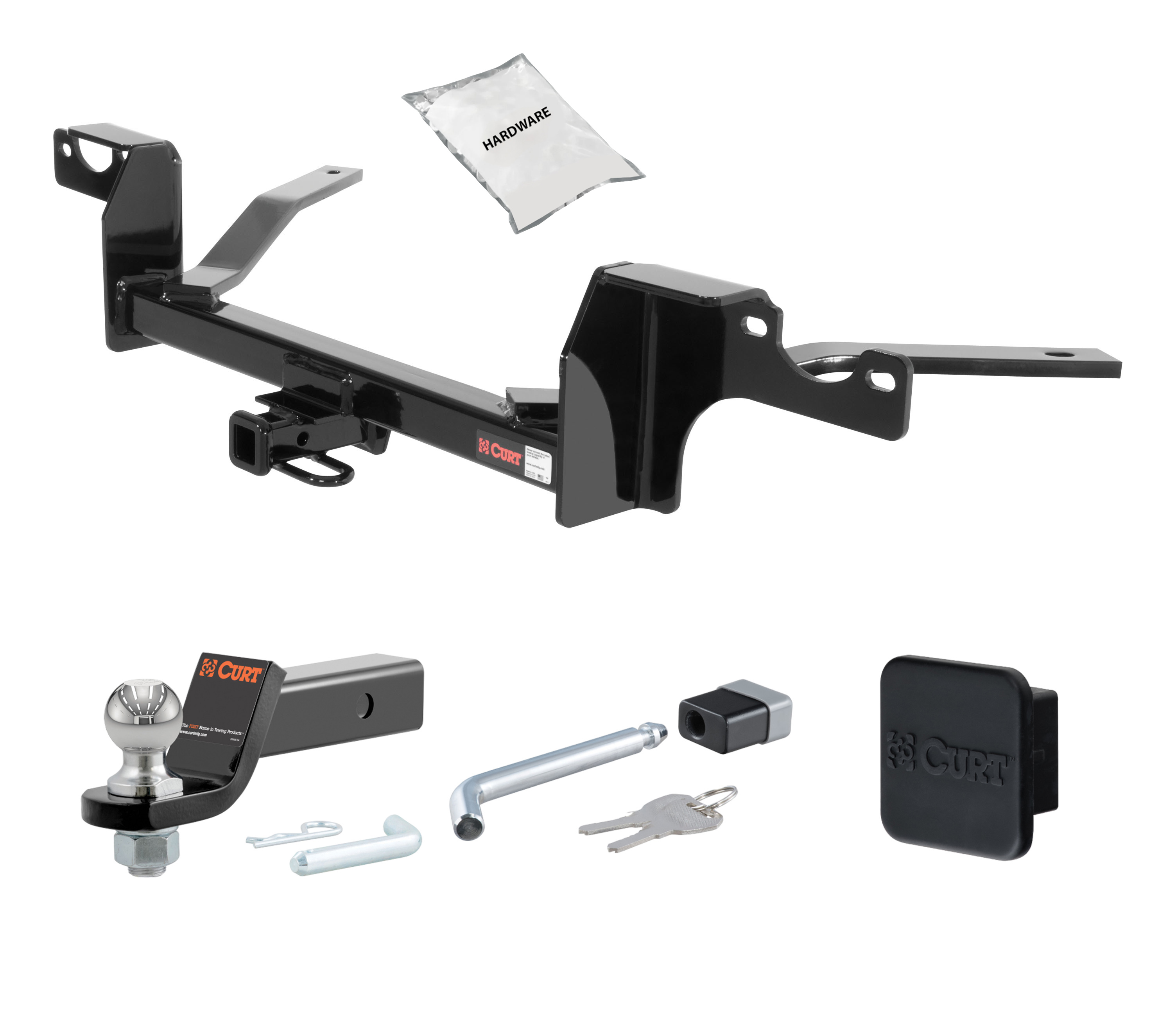 97 - 99 Cadillac Deville -- 1.25in. CURT Trailer Hitch + Ball Mount + Cover + Lock Kit by CURT HWA225 thumbnail 0