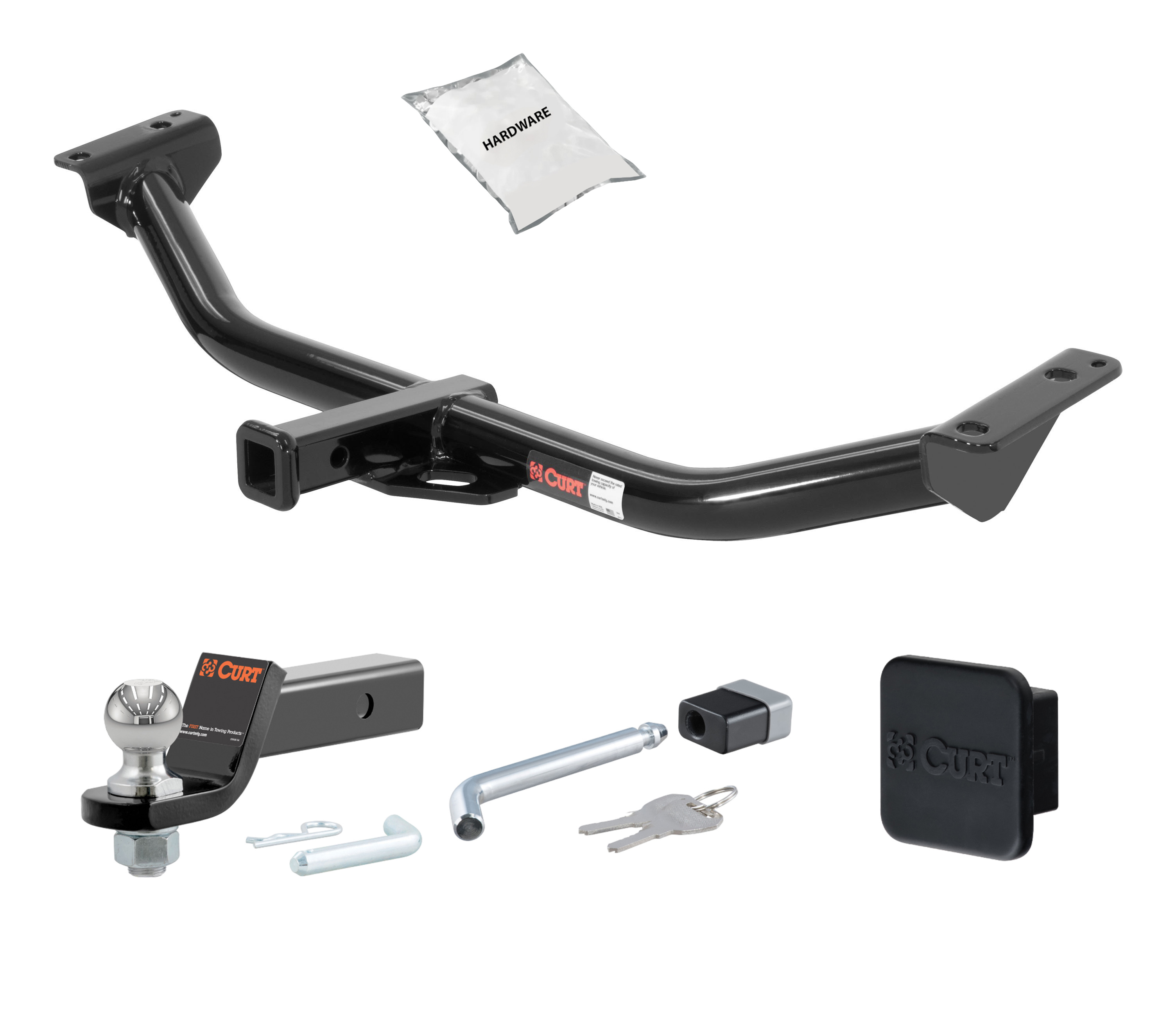 03 - 08 Pontiac Vibe Excluding GT 1.25in. CURT Trailer Hitch + Ball Mount + Cover + Lock Kit by CURT HWA2143 thumbnail 0