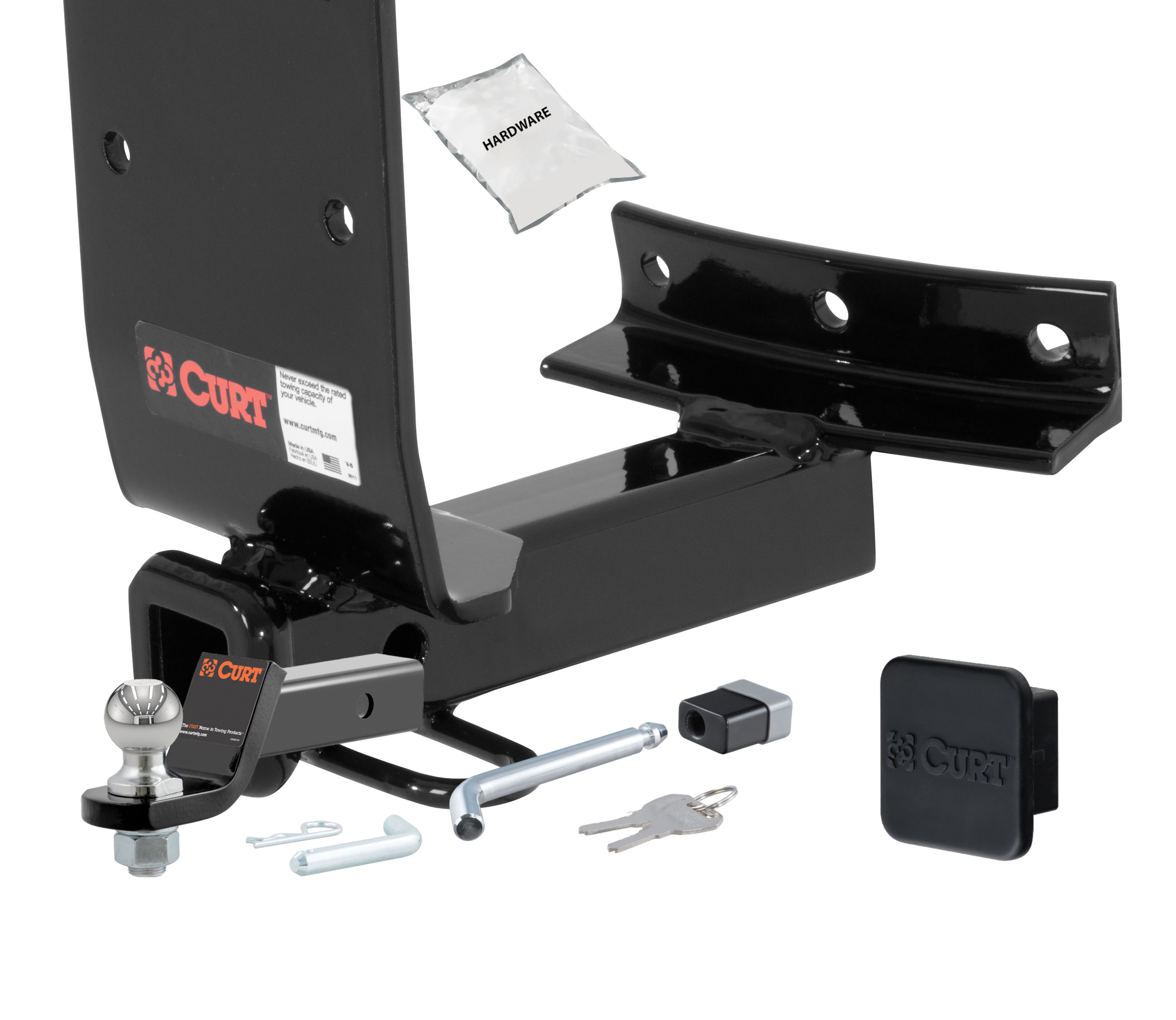 95 - 96 Nissan Maxima Sedan 1.25in. CURT Trailer Hitch + Ball Mount + Cover + Lock Kit by CURT HWA2030 thumbnail 0