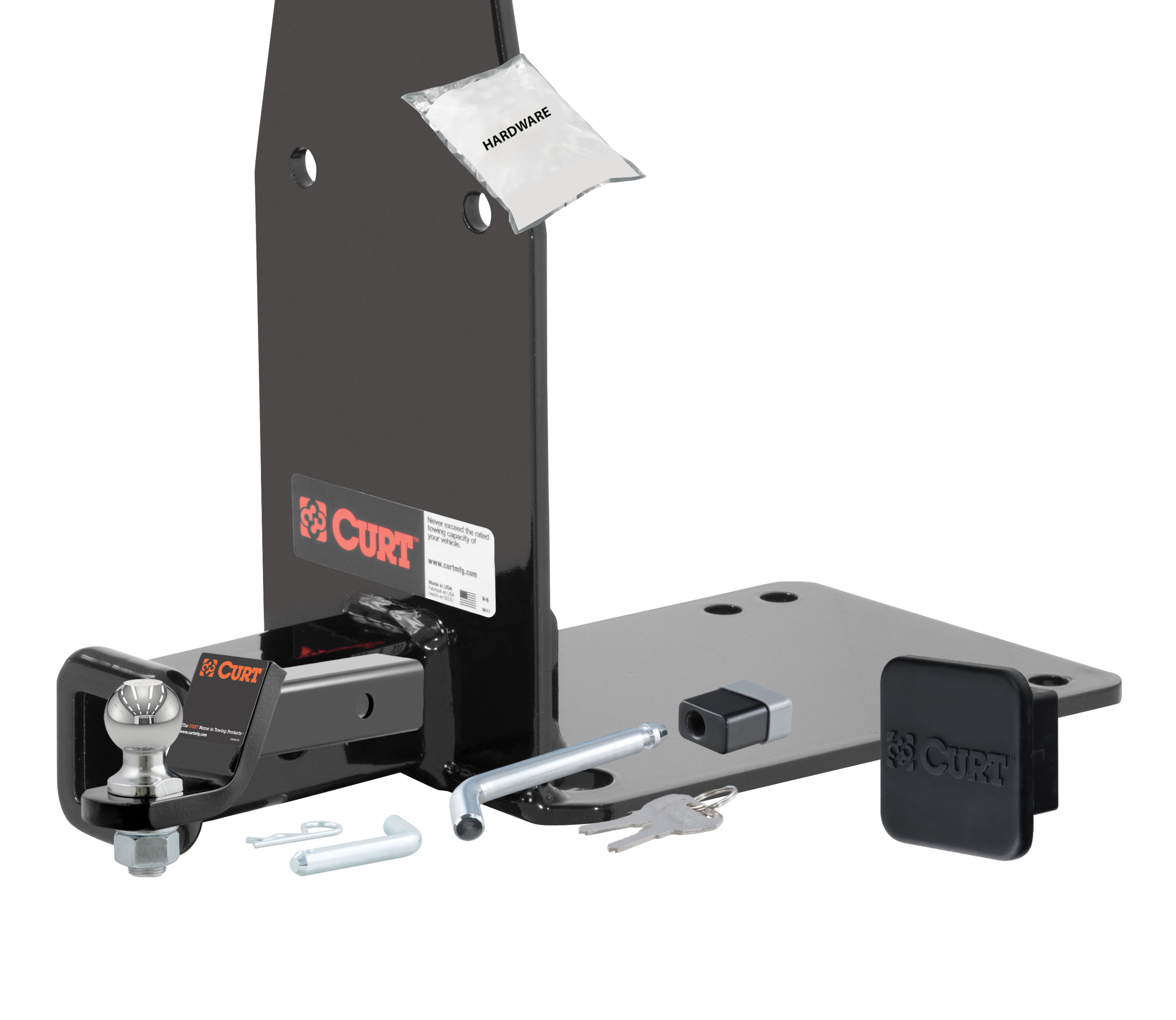 93 - 98 SAAB 9000 Hatchback 1.25in. CURT Trailer Hitch + Ball Mount + Cover + Lock Kit by CURT HWA2219 thumbnail 0