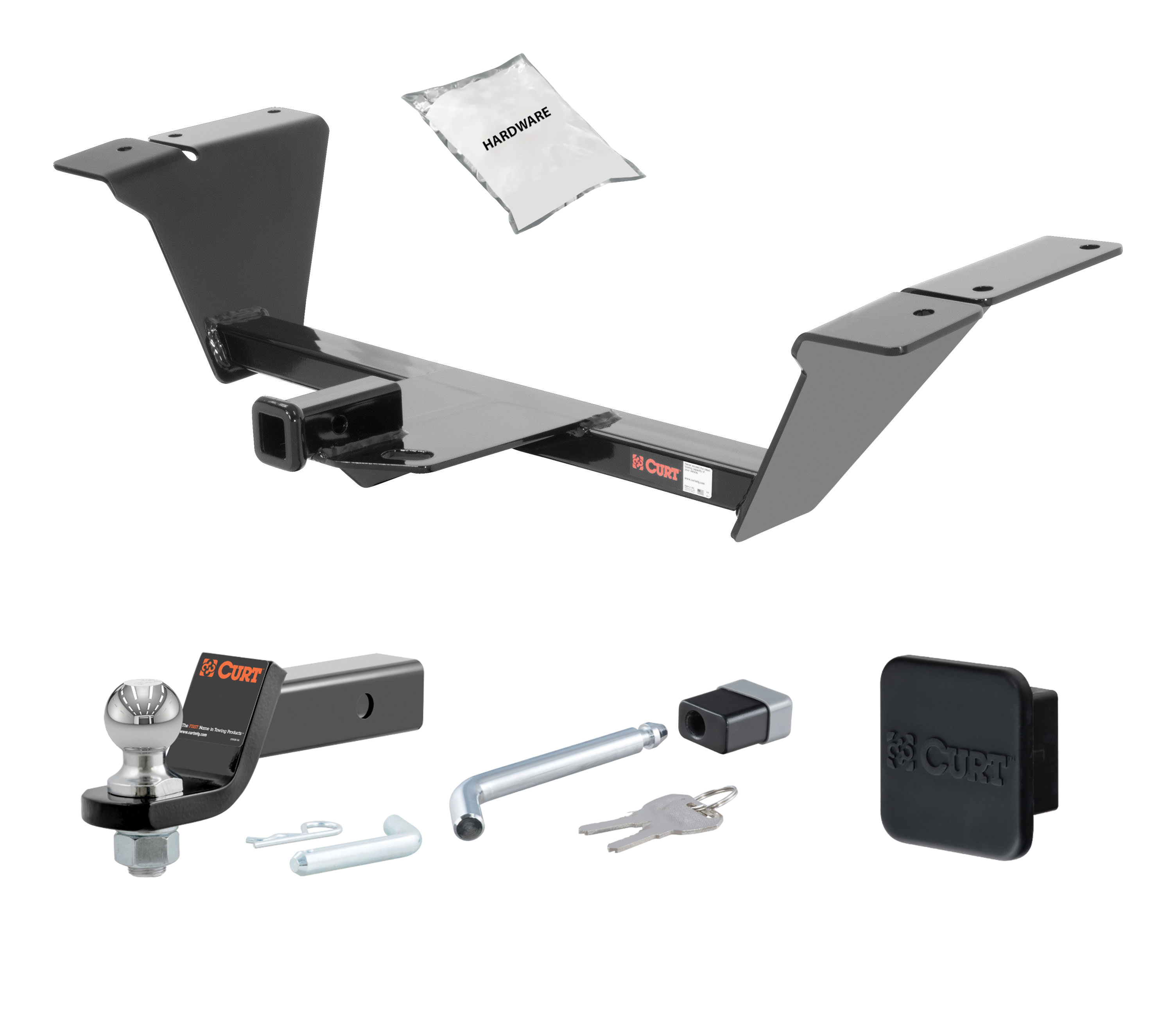 87 - 02 Chevrolet Camaro -- 1.25in. CURT Trailer Hitch + Ball Mount + Cover + Lock Kit by CURT HWA315 thumbnail 0