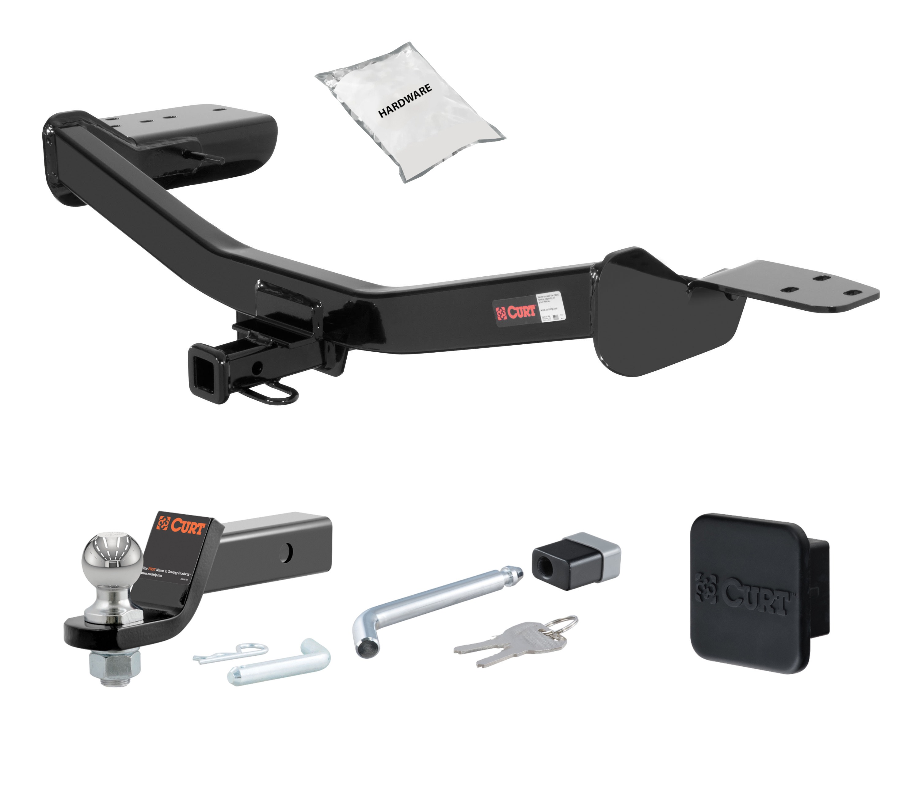 13 - 13 Infiniti EX37 -- 1.25in. CURT Trailer Hitch + Ball Mount + Cover + Lock Kit by CURT HWA1469 thumbnail 0