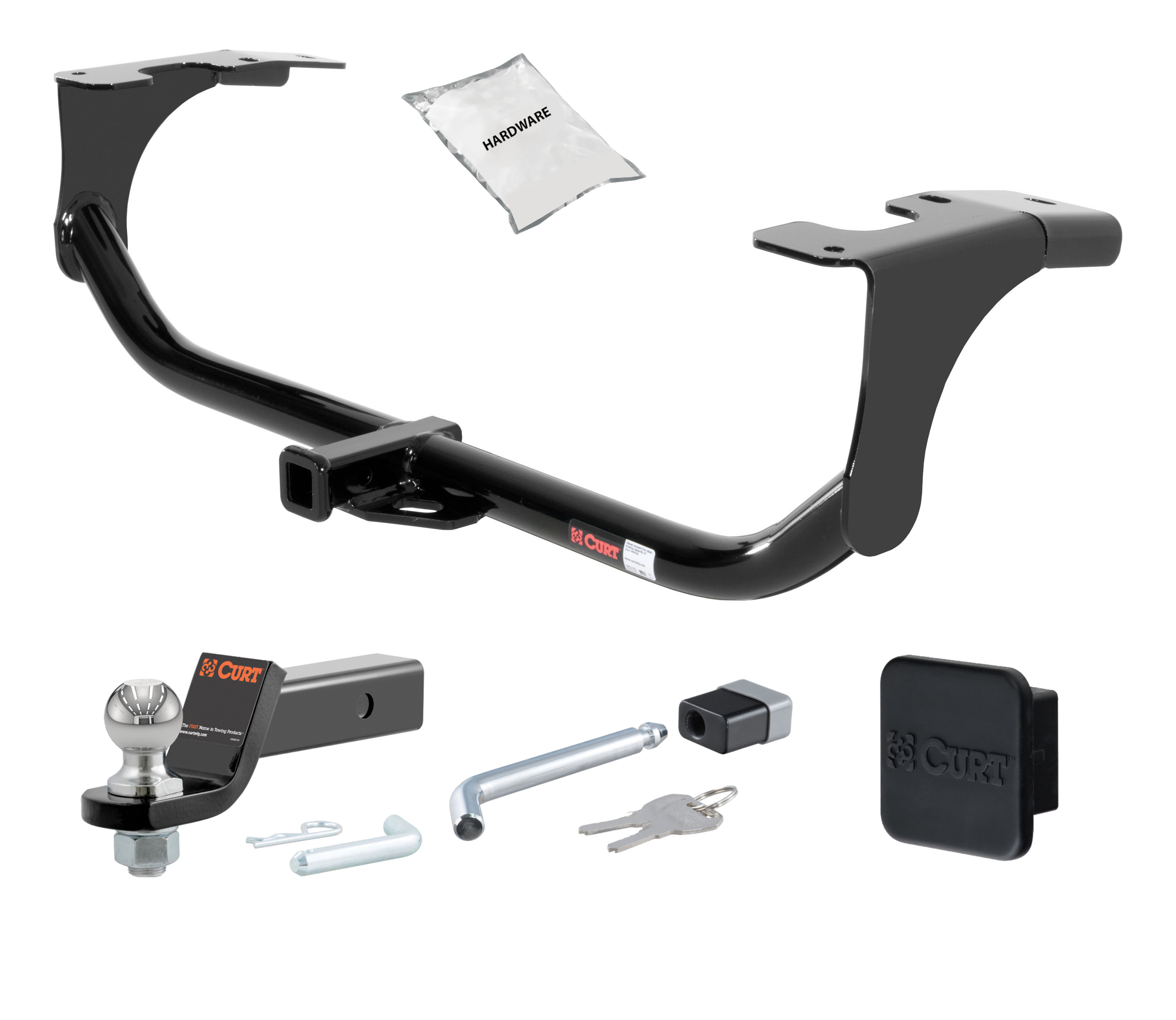 08 - 15 Smart Fortwo Excluding Brabus  1.25in. CURT Trailer Hitch + Ball Mount + Cover + Lock Kit by CURT HWA2250 thumbnail 0
