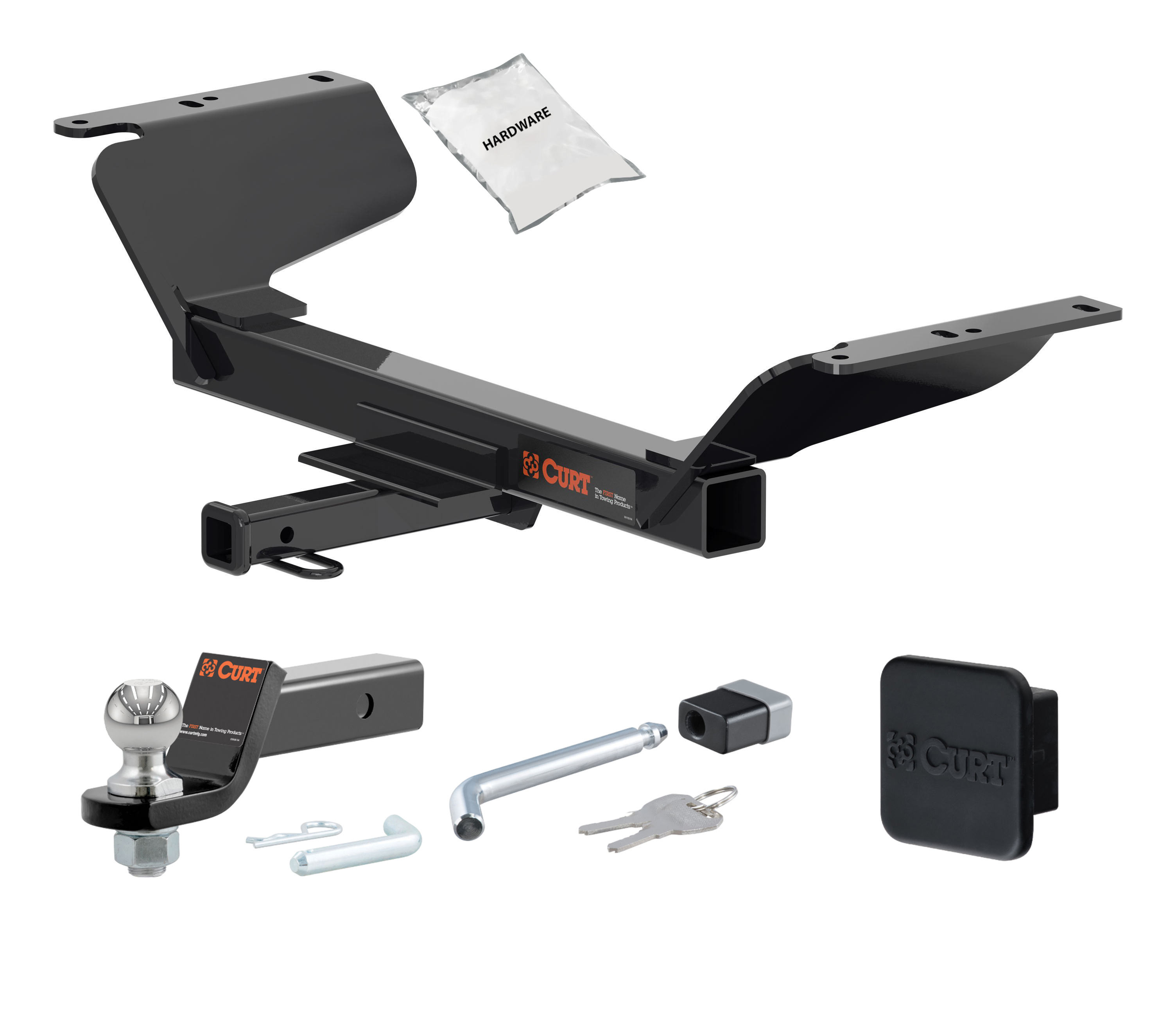 18 - 24 Chevrolet Equinox Excluding diesel 1.25in. CURT Trailer Hitch + Ball Mount + Cover + Lock Kit by CURT HWA338 thumbnail 0