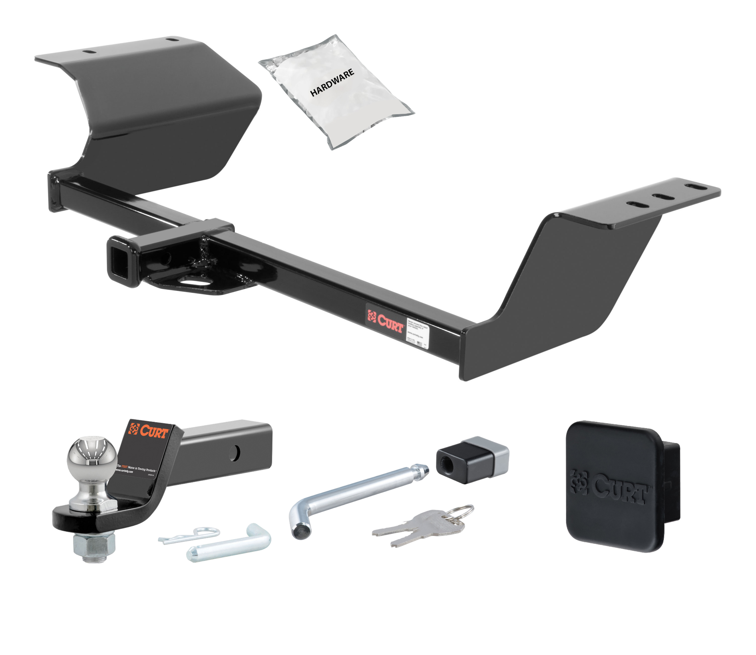 12 - 20 Chevrolet Sonic Sedan 1.25in. CURT Trailer Hitch + Ball Mount + Cover + Lock Kit by CURT HWA584 thumbnail 0