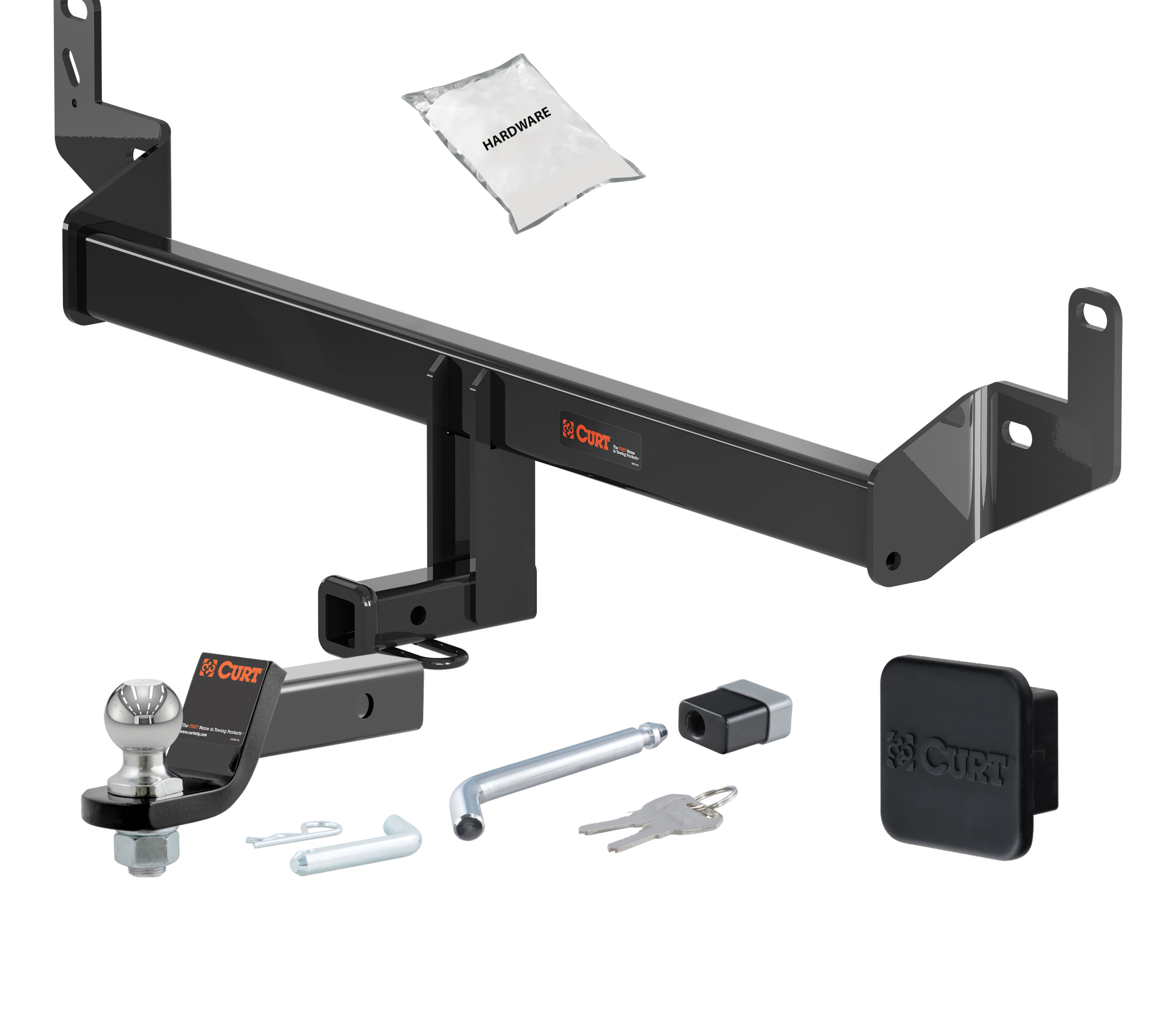 17 - 23 Chevrolet Bolt EV -- 1.25in. CURT Trailer Hitch + Ball Mount + Cover + Lock Kit by CURT HWA268 thumbnail 0