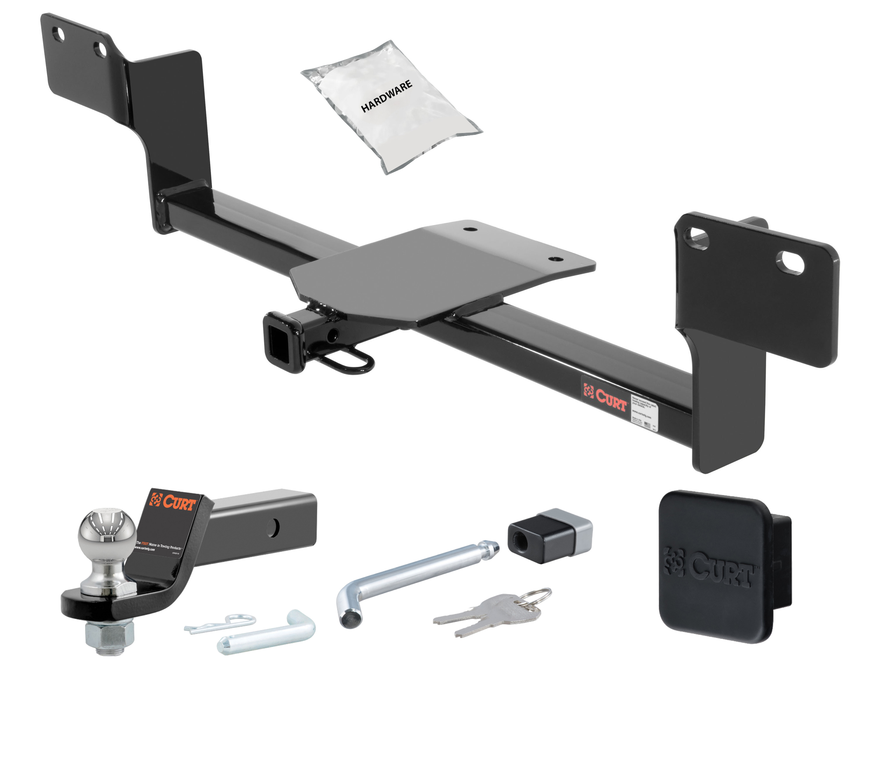 12 - 16 Audi A7 Quattro Excluding diesel models 1.25in. CURT Trailer Hitch + Ball Mount + Cover + Lock Kit by CURT HWA57 thumbnail 0