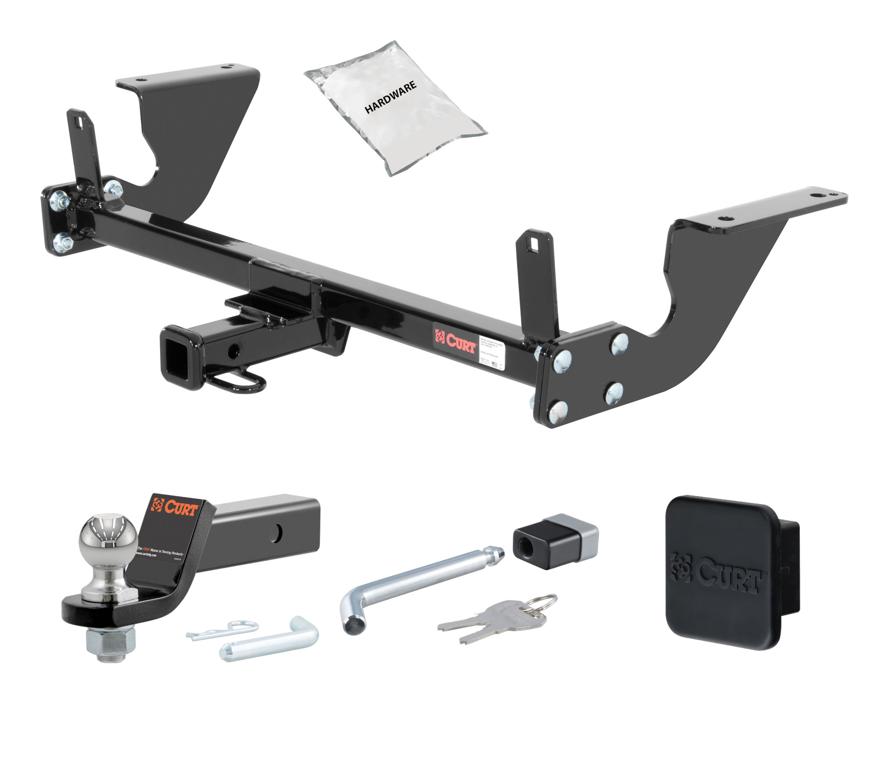 06 - 15 Mazda MX-5 Miata Excluding appearance package 1.25in. CURT Trailer Hitch + Ball Mount + Cover + Lock Kit by CURT HWA1816 thumbnail 0