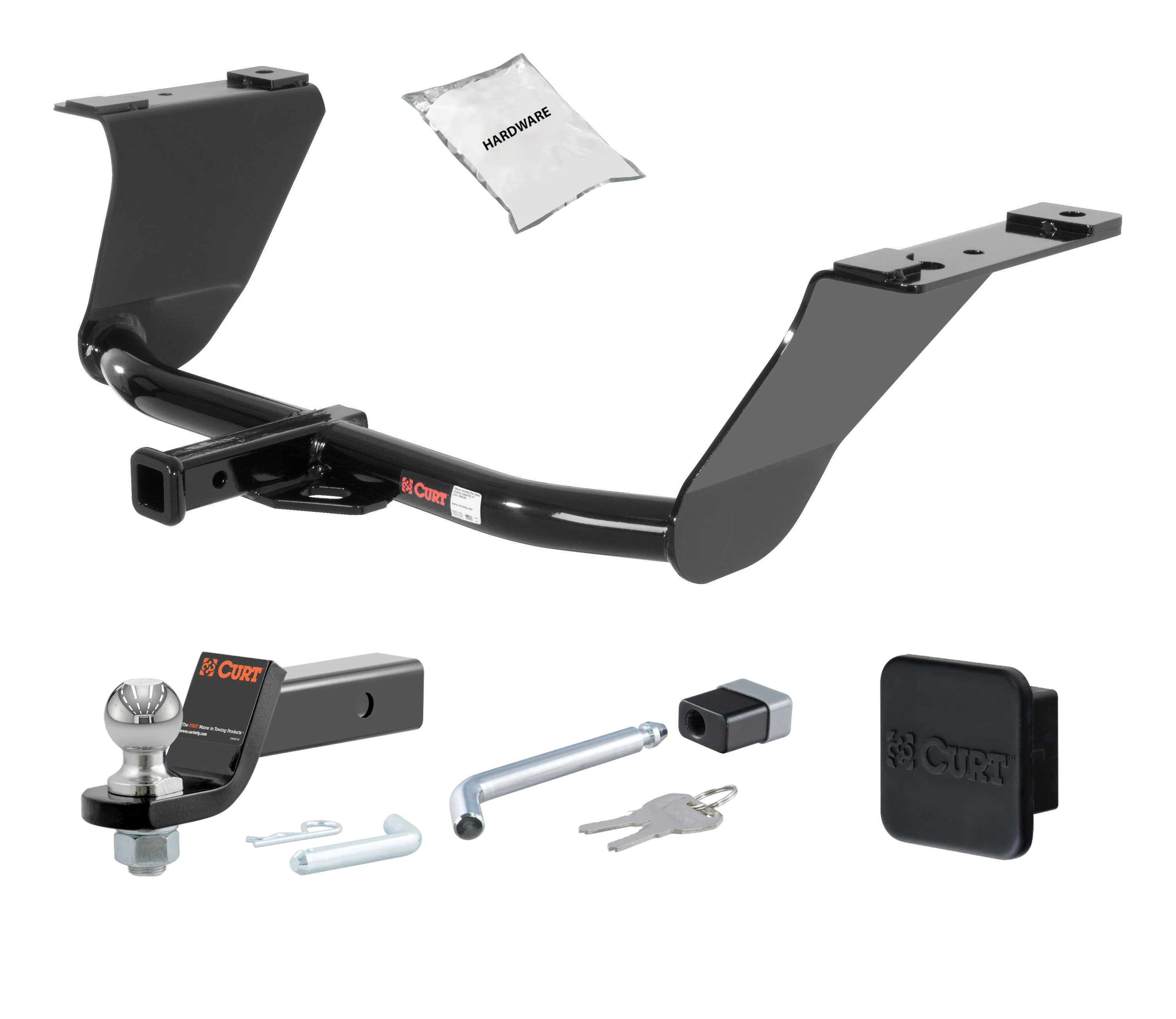 13 - 16 Audi Allroad -- 1.25in. CURT Trailer Hitch + Ball Mount + Cover + Lock Kit by CURT HWA58 thumbnail 0