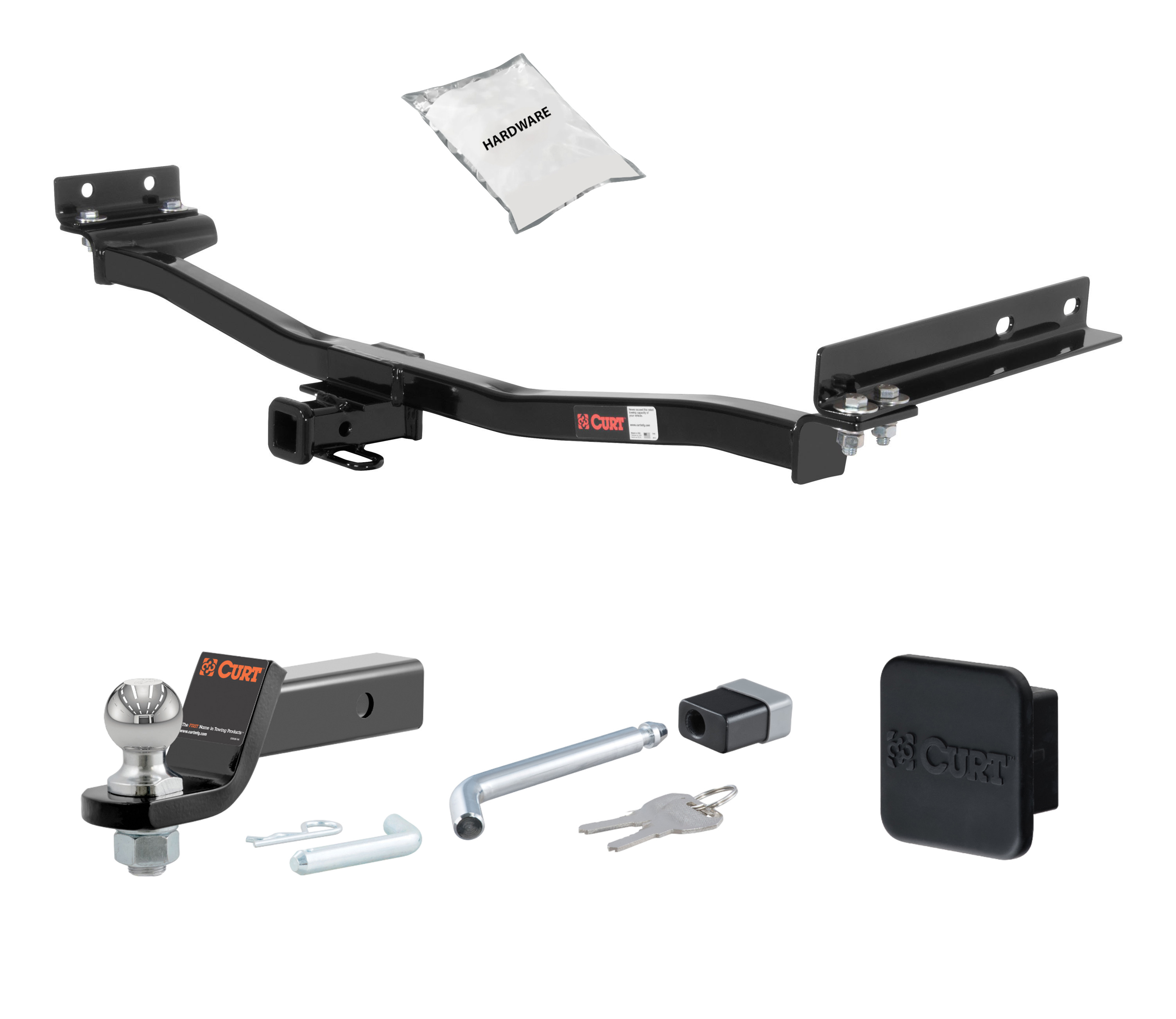 03 - 03 Mercedes-Benz CLK500 Convertible 1.25in. CURT Trailer Hitch + Ball Mount + Cover + Lock Kit by CURT HWA1854 thumbnail 0