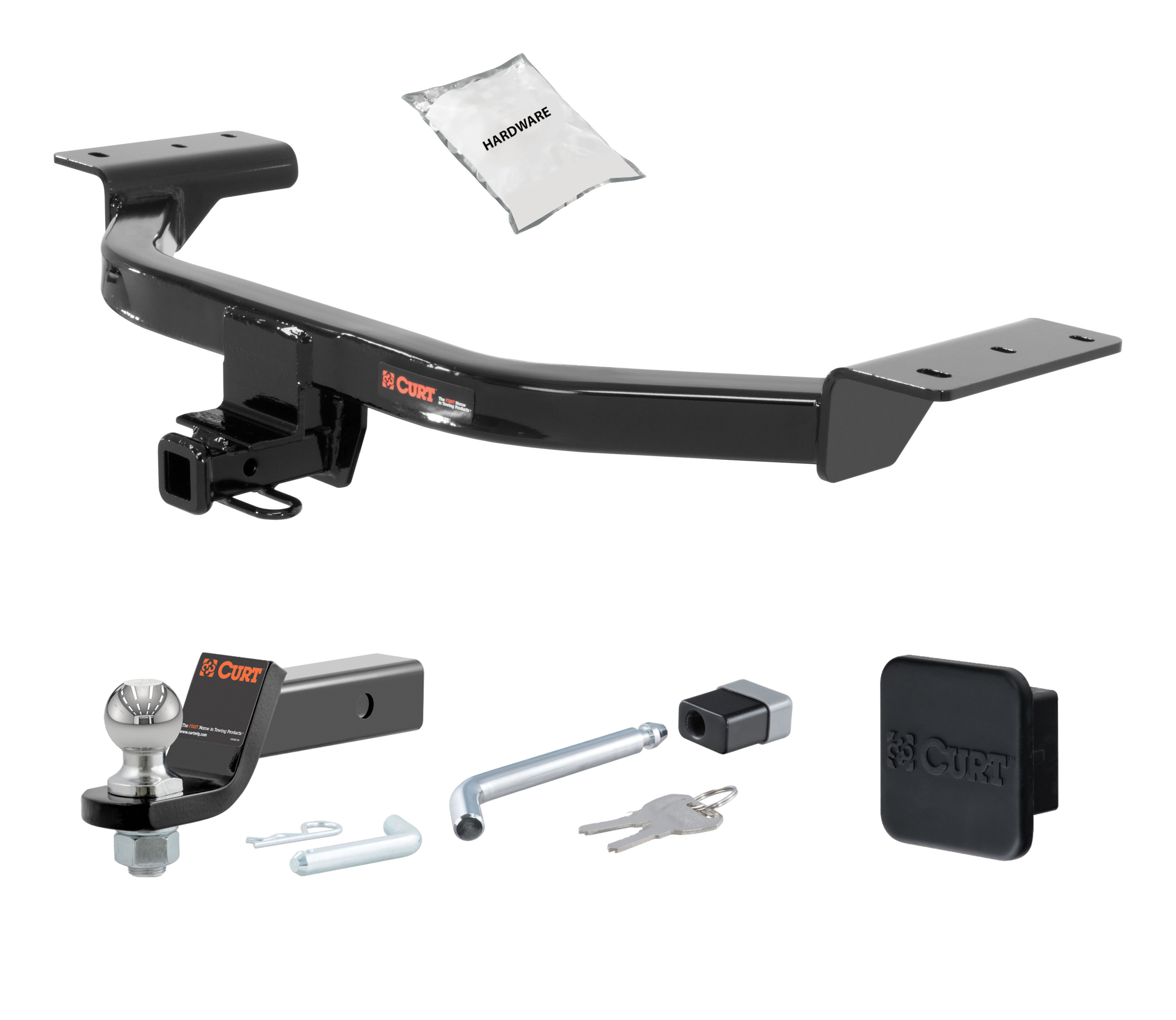 13 - 18 Ford C-Max -- 1.25in. CURT Trailer Hitch + Ball Mount + Cover + Lock Kit by CURT HWA791 thumbnail 0