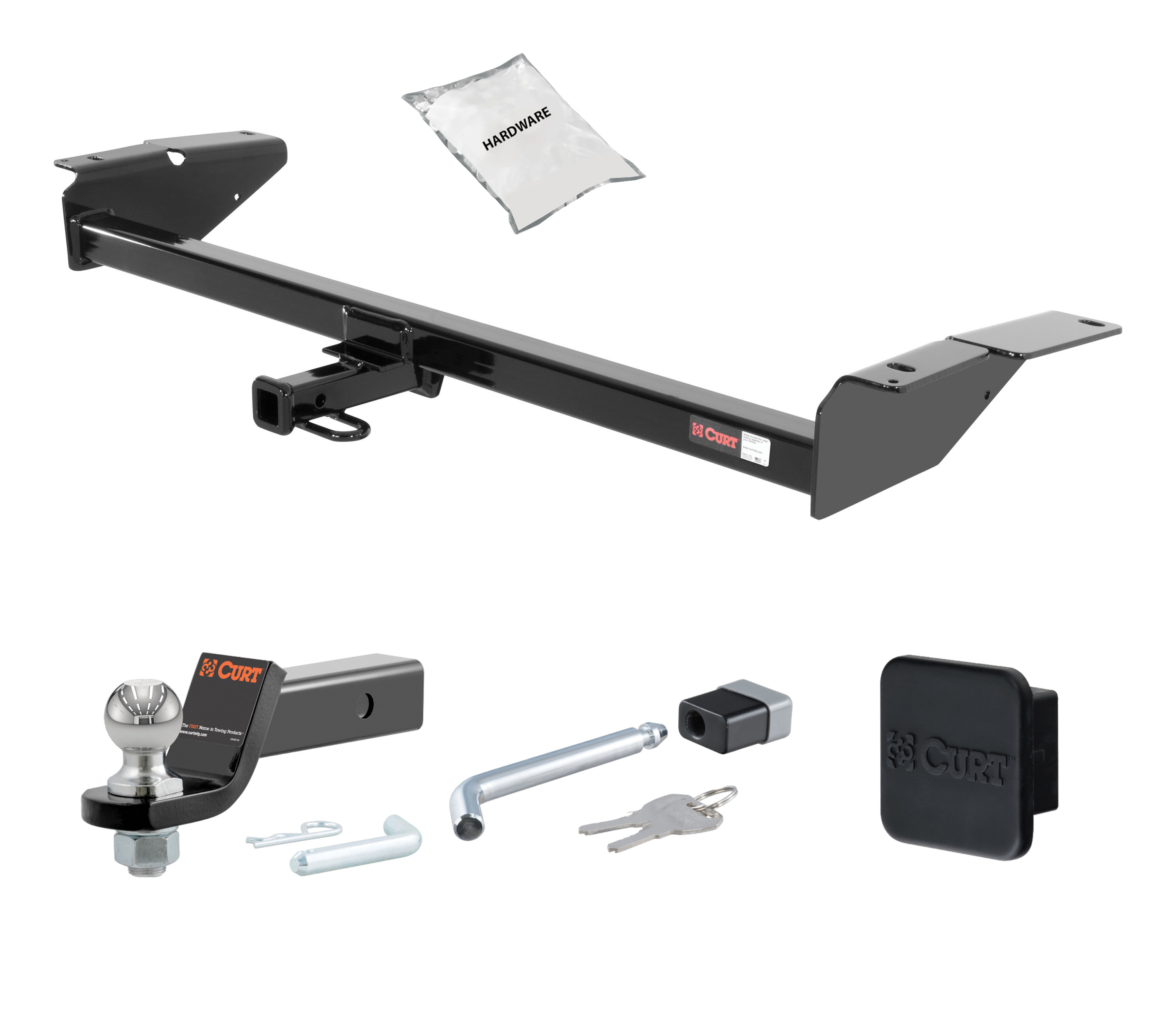 87 - 91 Ford Country Squire -- 1.25in. CURT Trailer Hitch + Ball Mount + Cover + Lock Kit by CURT HWA792 thumbnail 0