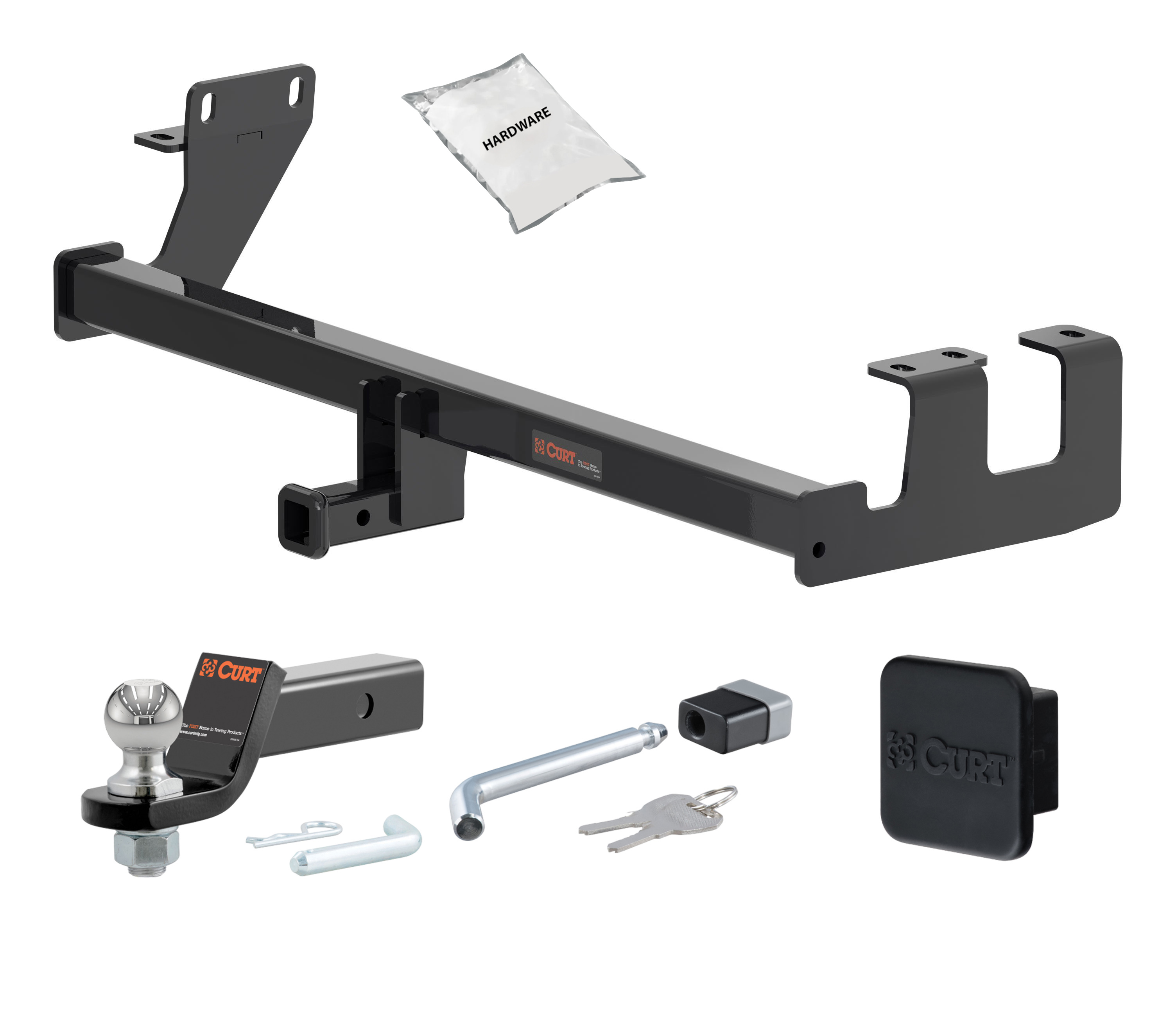 18 - 22 Ford EcoSport -- 1.25in. CURT Trailer Hitch + Ball Mount + Cover + Lock Kit by CURT HWA806 thumbnail 0