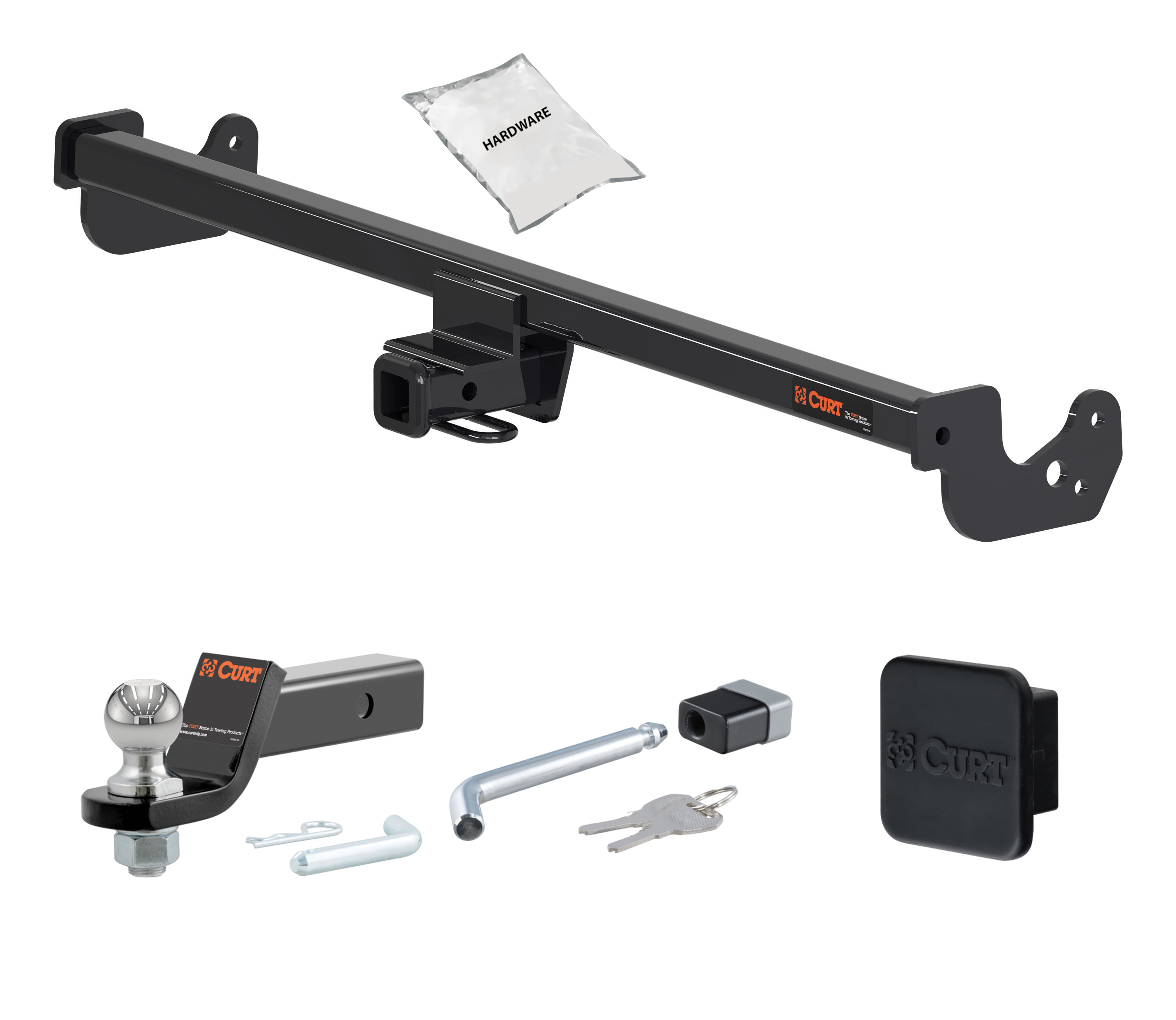 07 - 19 Toyota Yaris Hatchback 1.25in. CURT Trailer Hitch + Ball Mount + Cover + Lock Kit by CURT HWA2460 thumbnail 0