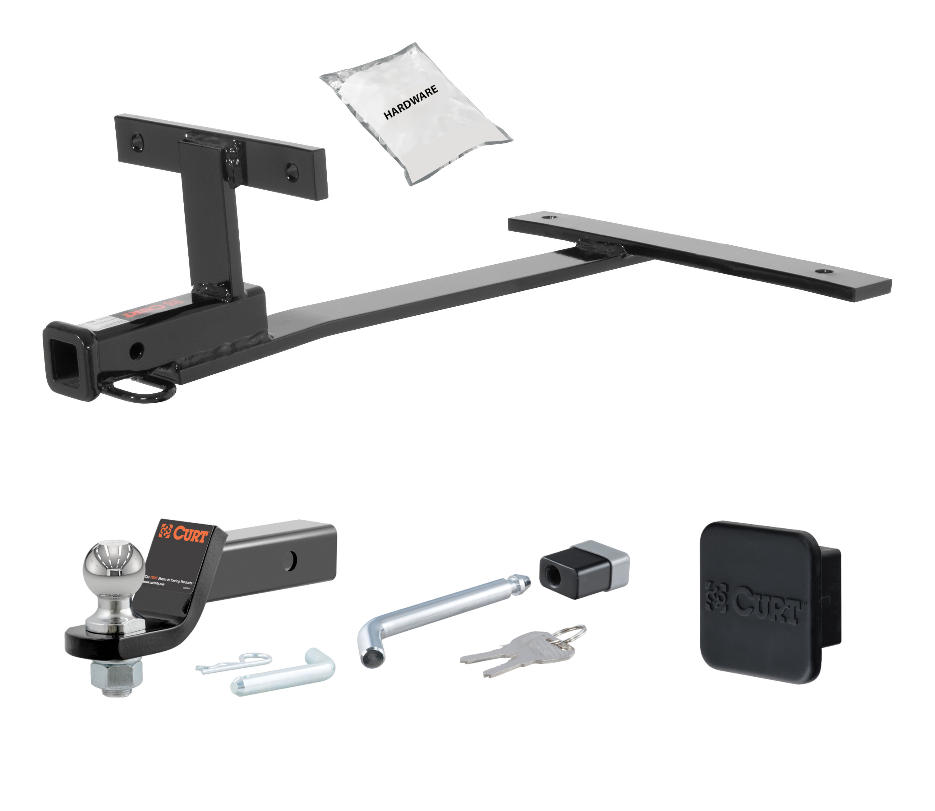 08 - 10 BMW 535i Sedan, excluding GT 1.25in. CURT Trailer Hitch + Ball Mount + Cover + Lock Kit by CURT HWA149 thumbnail 0