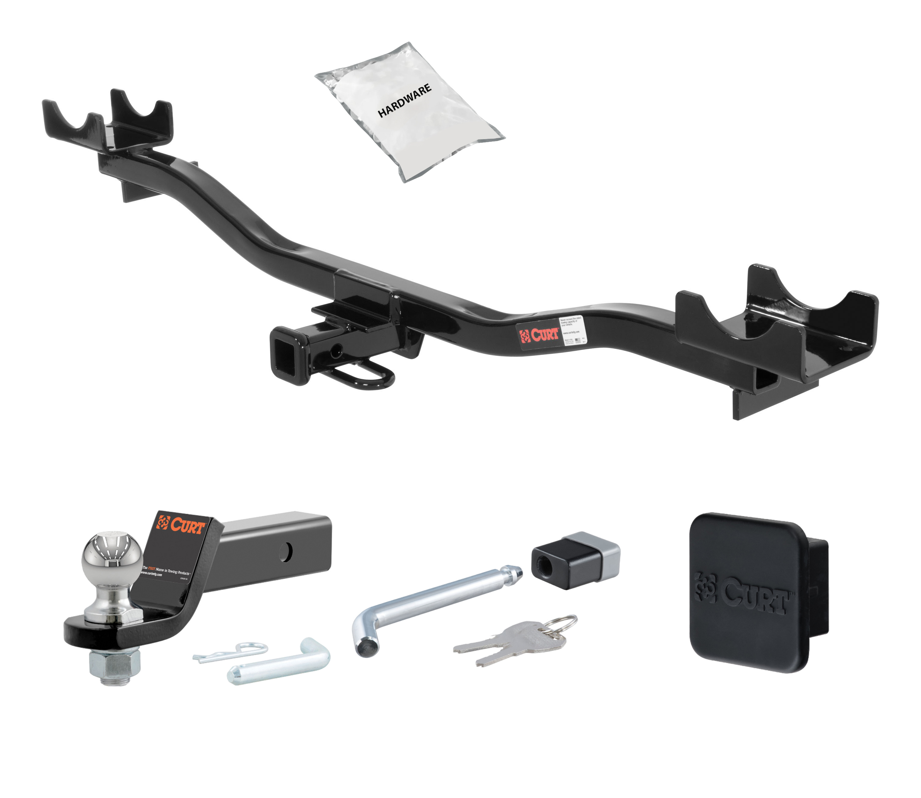06 - 09 Mercedes-Benz E350 Wagon 1.25in. CURT Trailer Hitch + Ball Mount + Cover + Lock Kit by CURT HWA1869 thumbnail 0