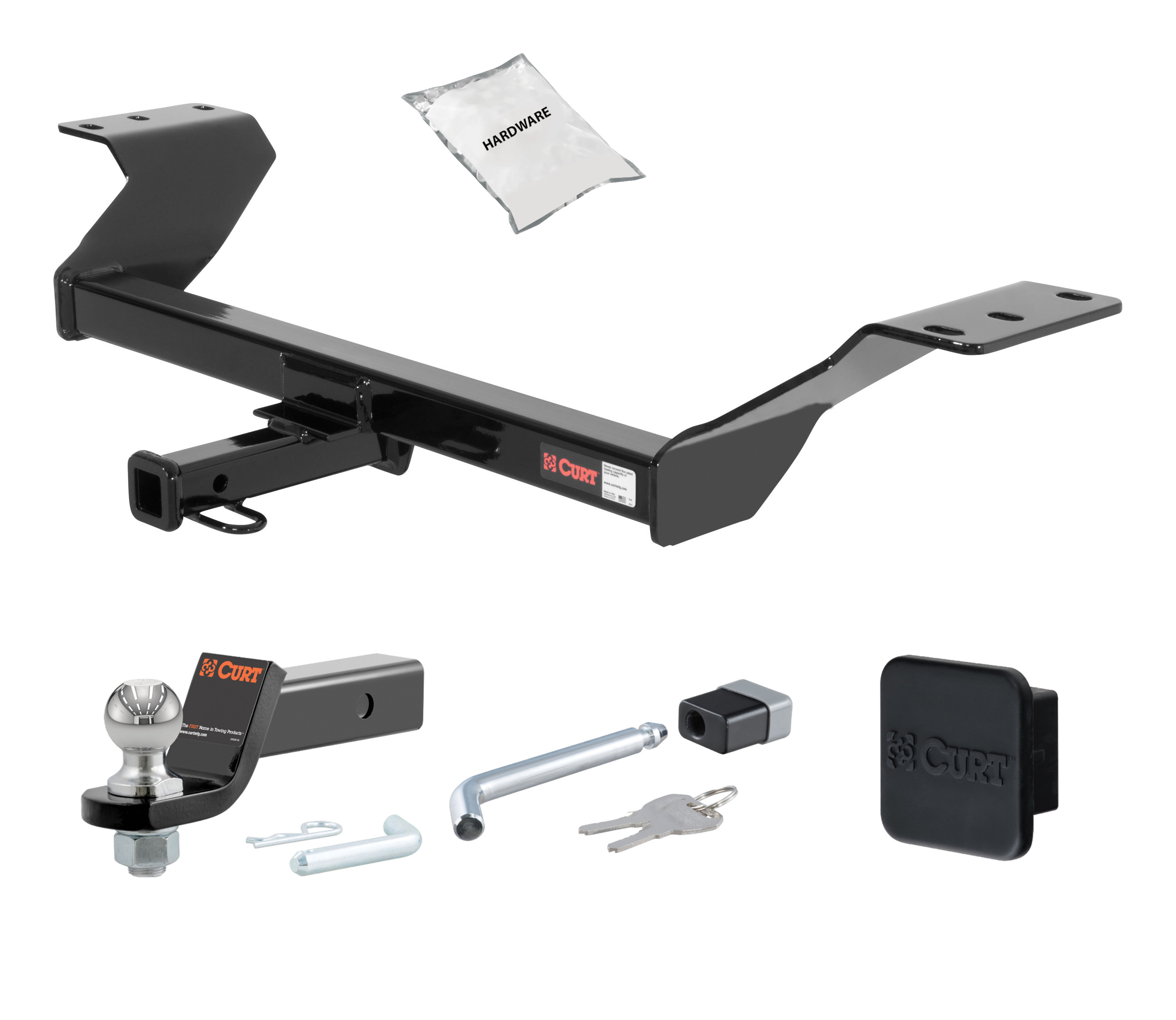 10 - 11 Buick Lucerne -- 1.25in. CURT Trailer Hitch + Ball Mount + Cover + Lock Kit by CURT HWA202 thumbnail 0