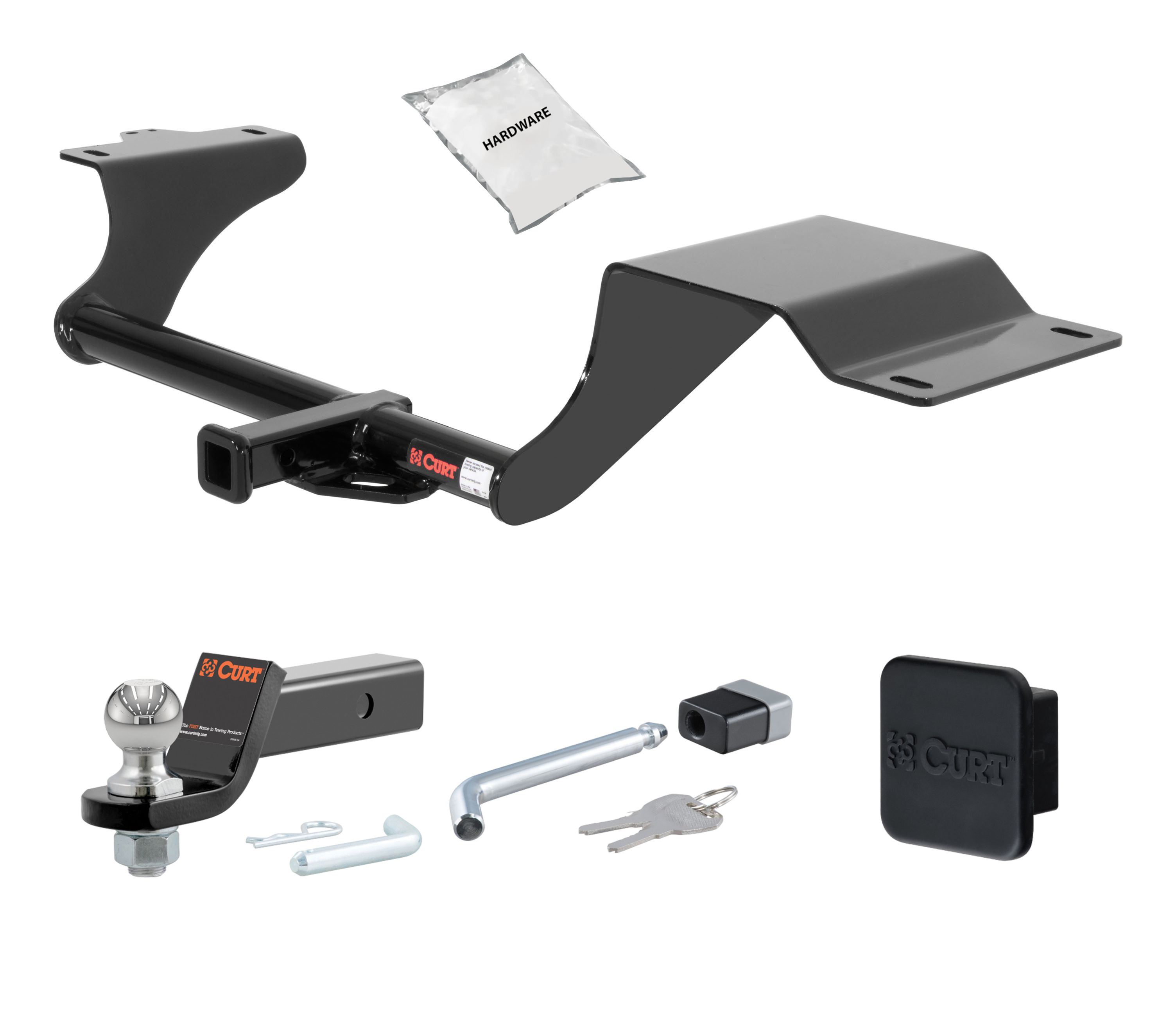 11 - 15 Mazda 2 -- 1.25in. CURT Trailer Hitch + Ball Mount + Cover + Lock Kit by CURT HWA1757 thumbnail 0