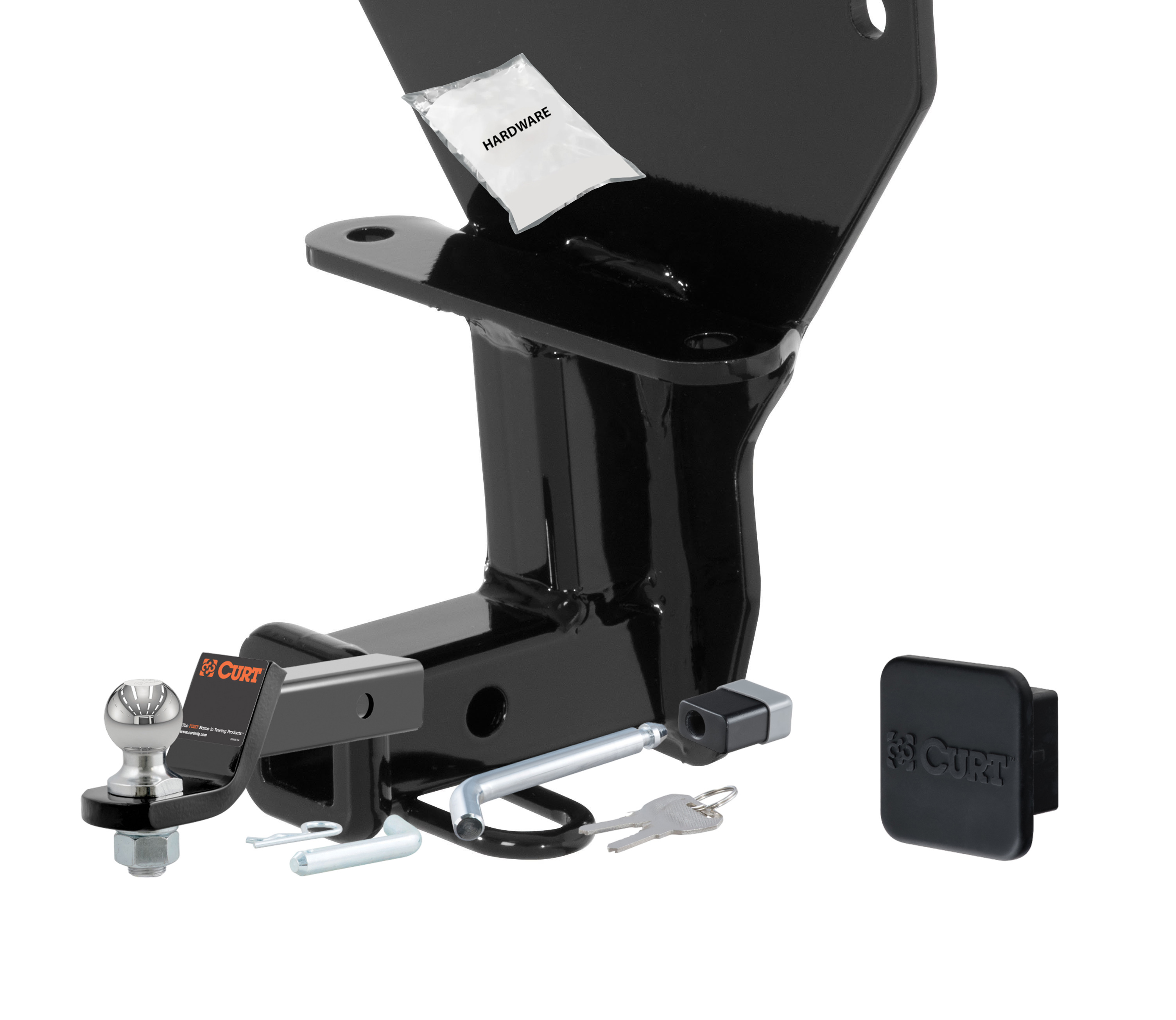 14 - 14 Infiniti Q60 Coupe 1.25in. CURT Trailer Hitch + Ball Mount + Cover + Lock Kit by CURT HWA1486 thumbnail 0