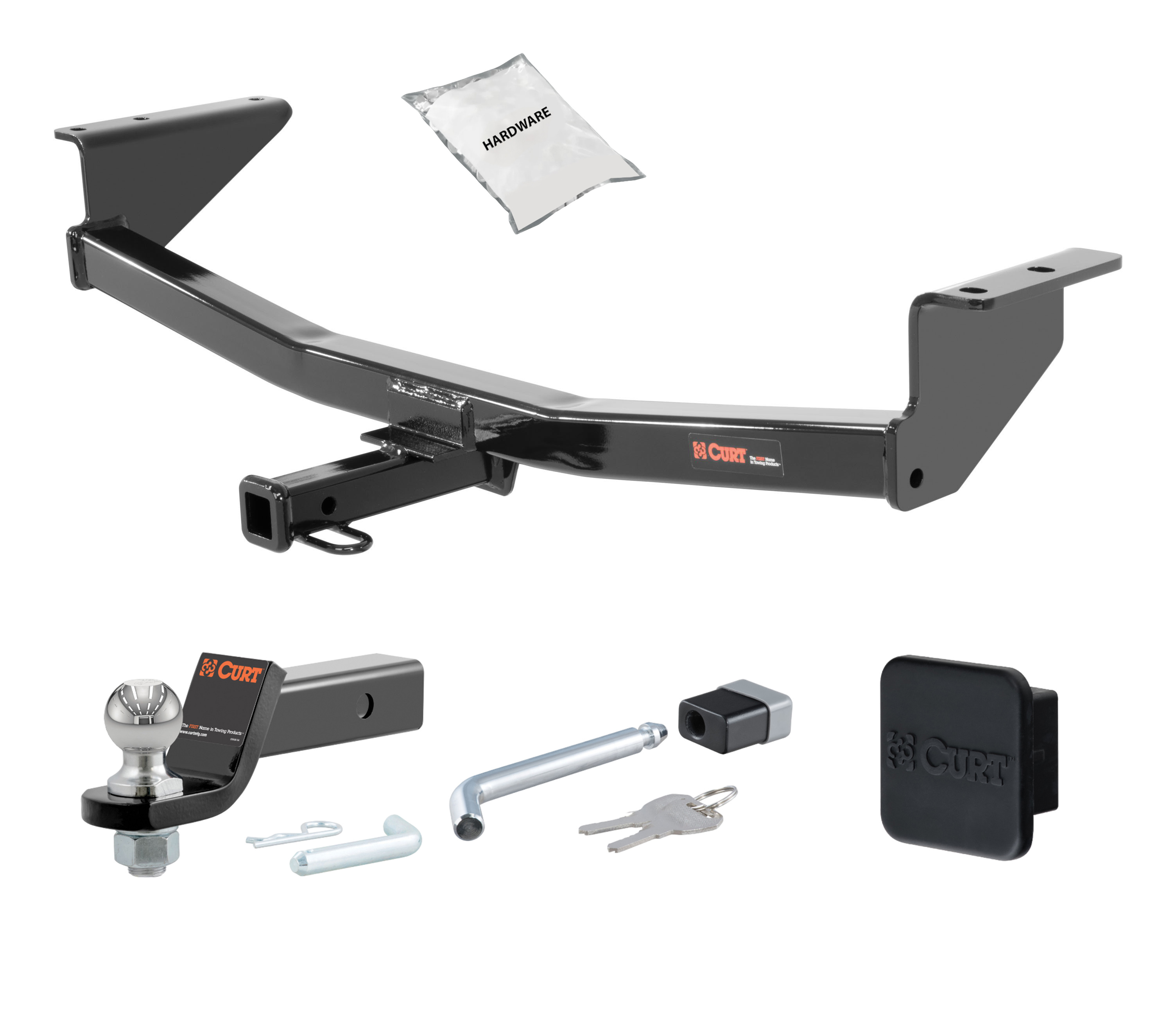 08 - 20 Nissan Rogue Excluding Krom 1.25in. CURT Trailer Hitch + Ball Mount + Cover + Lock Kit by CURT HWA2065 thumbnail 0