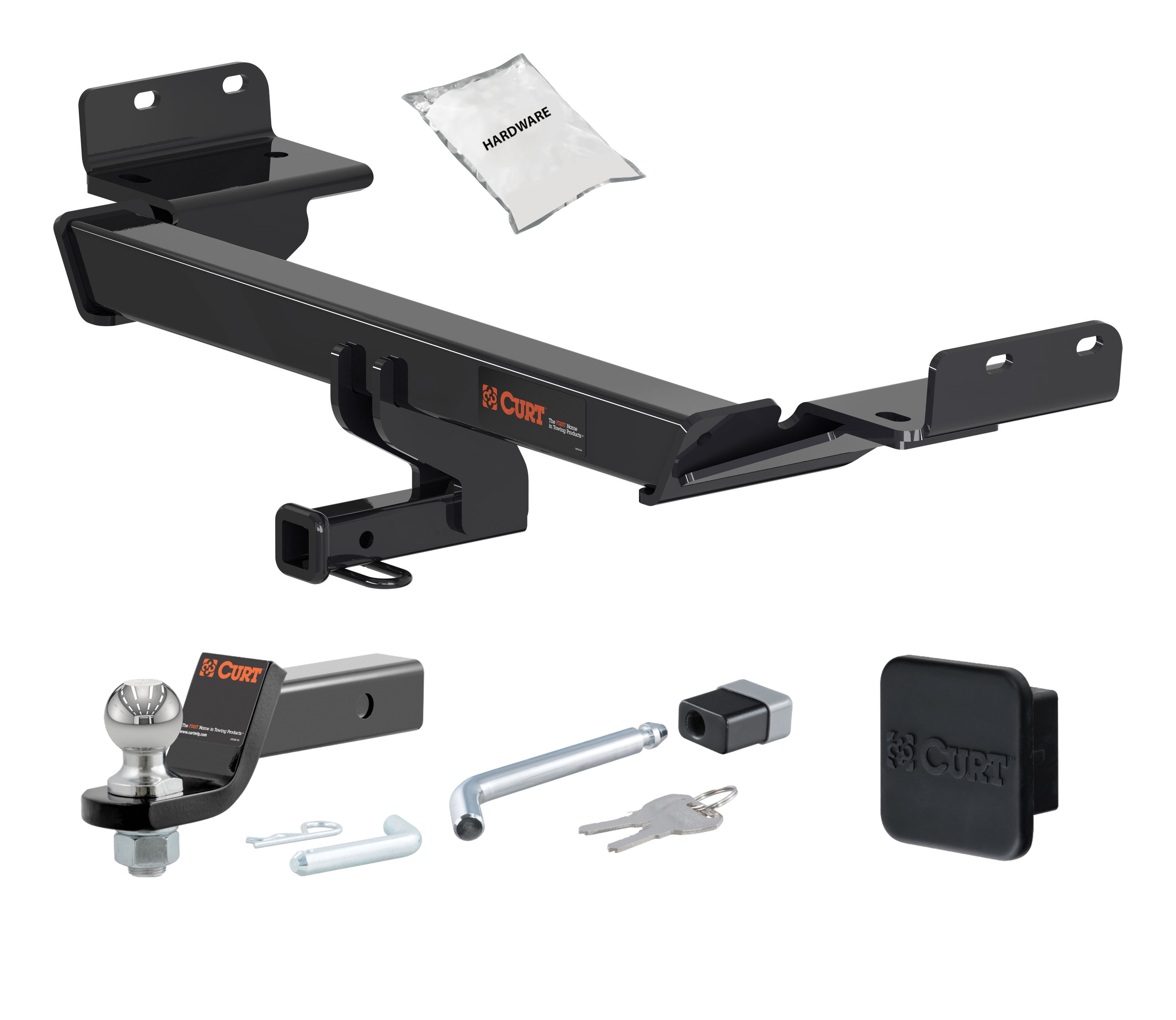 17 - 17 JEEP Compass Built in Mexico 1.25in. CURT Trailer Hitch + Ball Mount + Cover + Lock Kit by CURT HWA1542 thumbnail 0