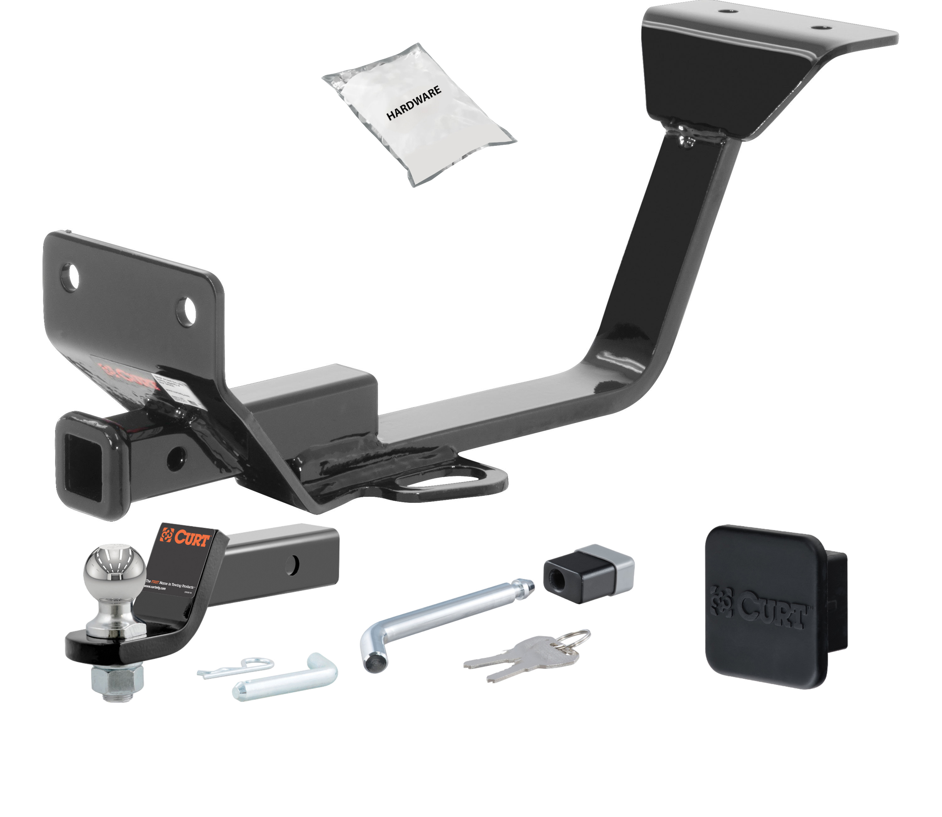 07 - 10 JEEP Grand Cherokee SRT8 1.25in. CURT Trailer Hitch + Ball Mount + Cover + Lock Kit by CURT HWA1556 thumbnail 0