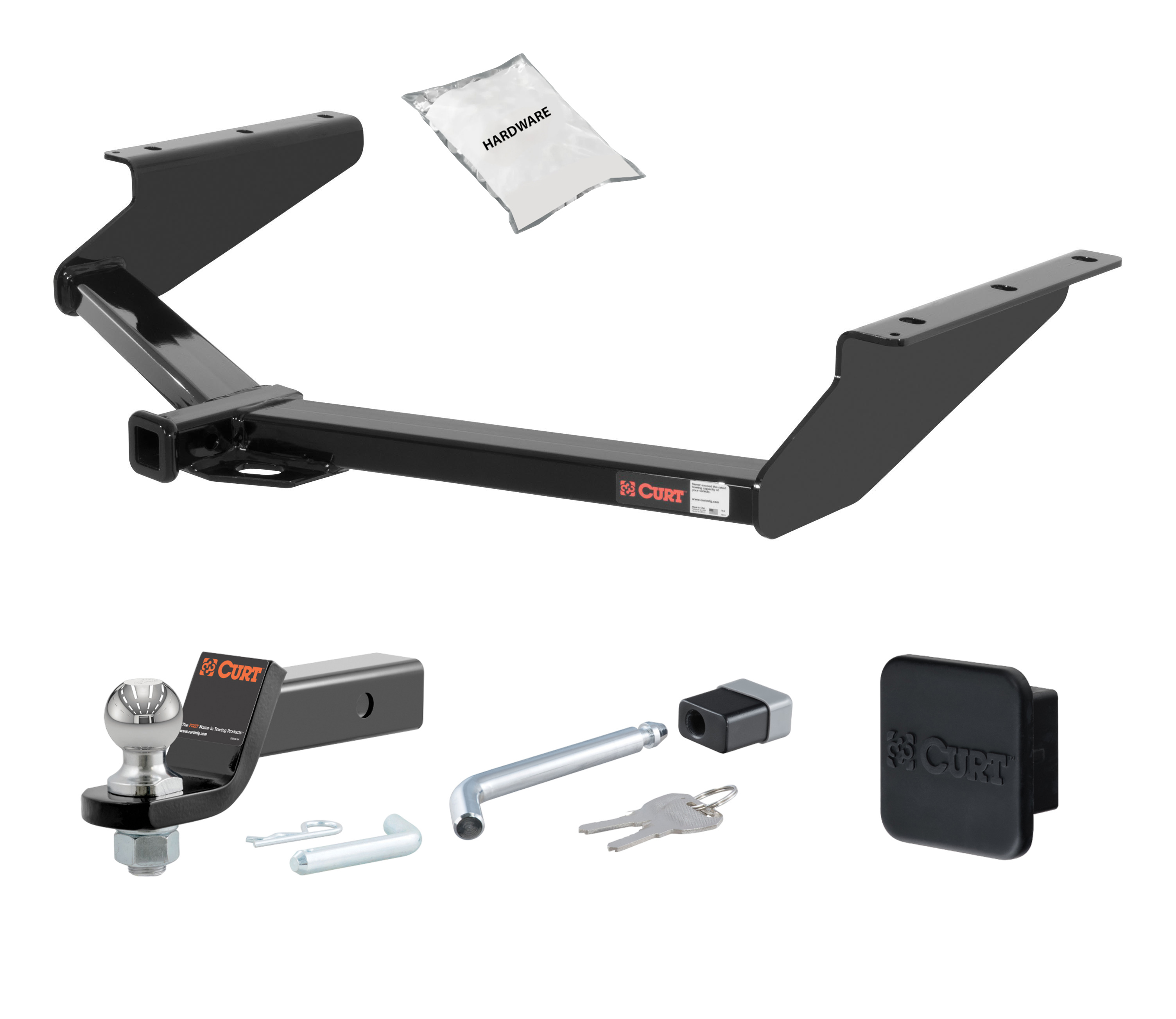 08 - 12 JEEP Liberty -- 1.25in. CURT Trailer Hitch + Ball Mount + Cover + Lock Kit by CURT HWA1564 thumbnail 0