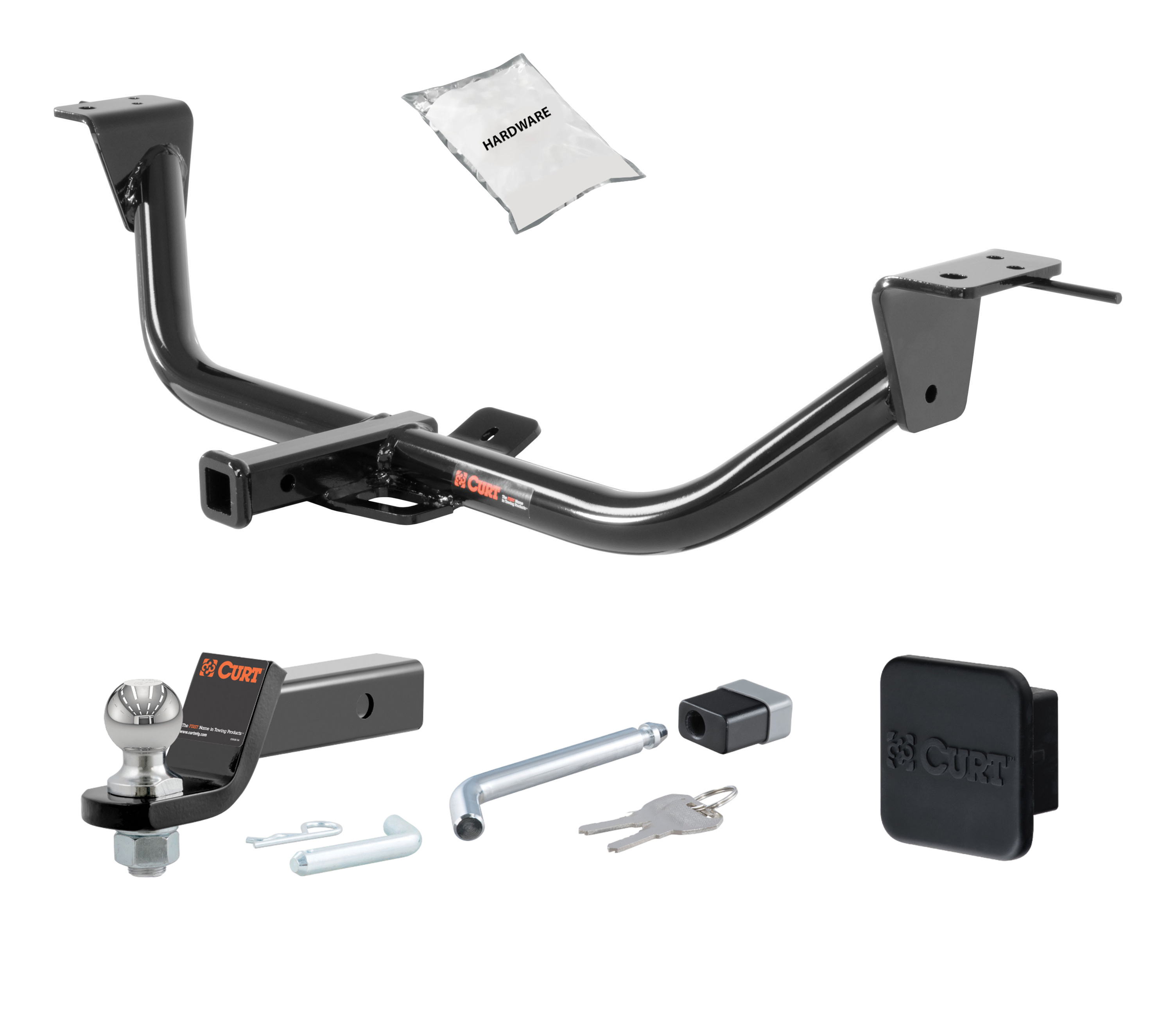 14 - 20 KIA Cadenza -- 1.25in. CURT Trailer Hitch + Ball Mount + Cover + Lock Kit by CURT HWA1584 thumbnail 0