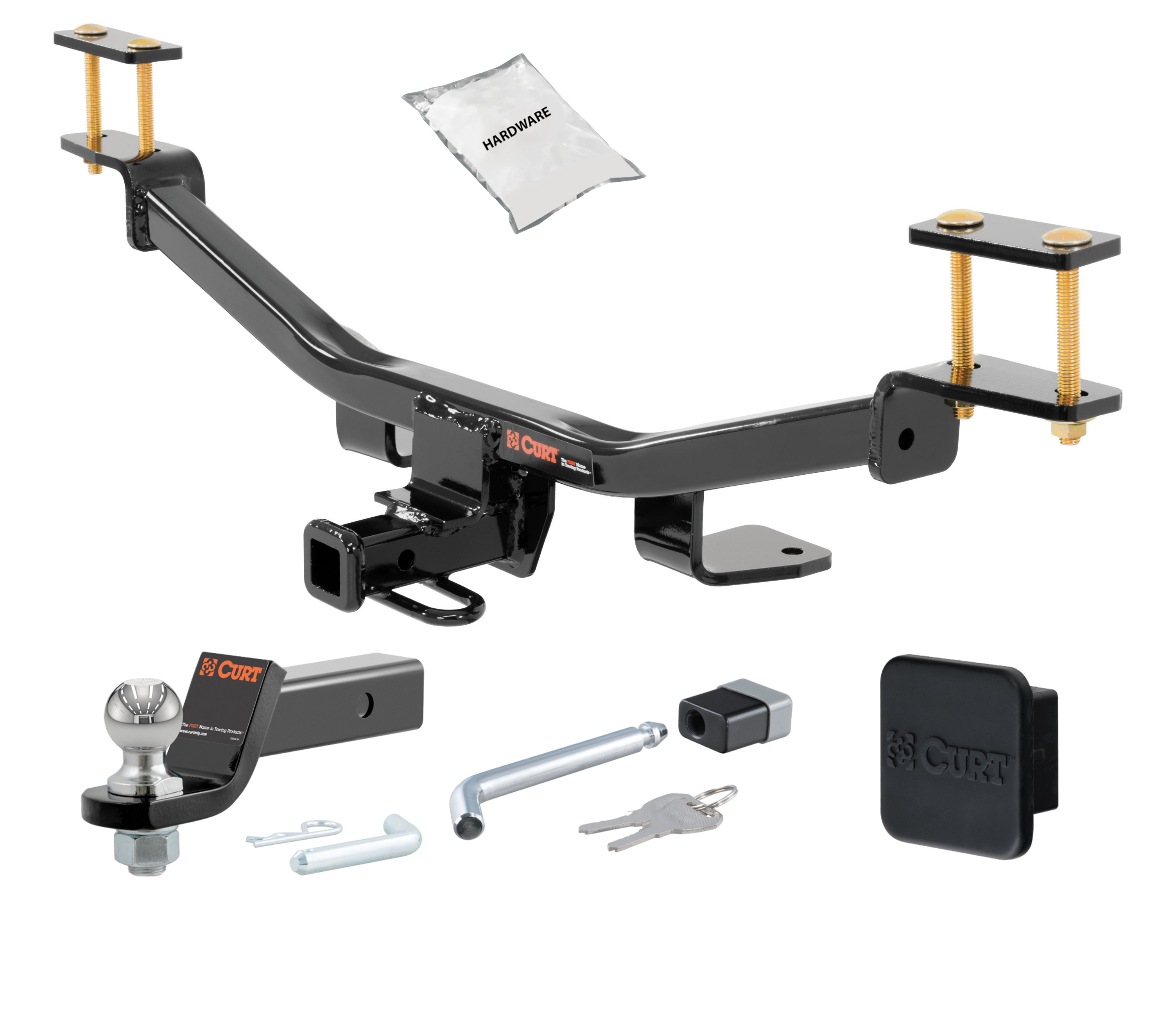 09 - 16 Audi A4  Sedan 1.25in. CURT Trailer Hitch + Ball Mount + Cover + Lock Kit by CURT HWA36 thumbnail 0