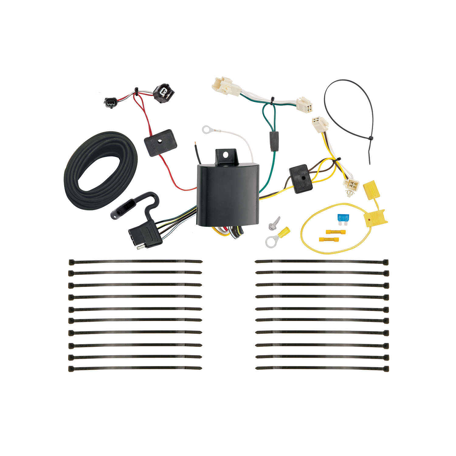 2016-2019 Toyota Prius Except w/Plug-In Model Draw-tite Class 1 Trailer Hitch, 1-1/4 Inch Square Receiver Bundle w/ Plug-n-Play T-One Wiring Harness 24847 thumbnail 1