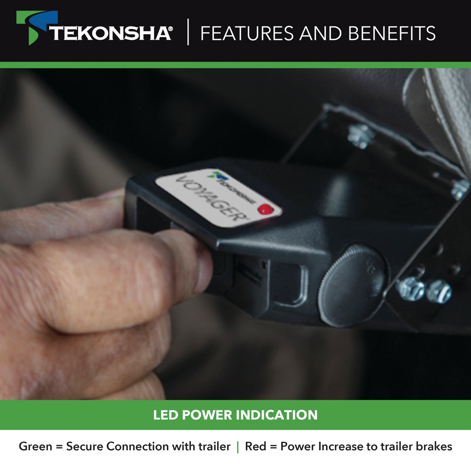 2007-2009 Saturn Outlook Tekonsha Voyager Proportional Brake Controller for Trailers with 1 to 4 Axles Black 9030 thumbnail 4