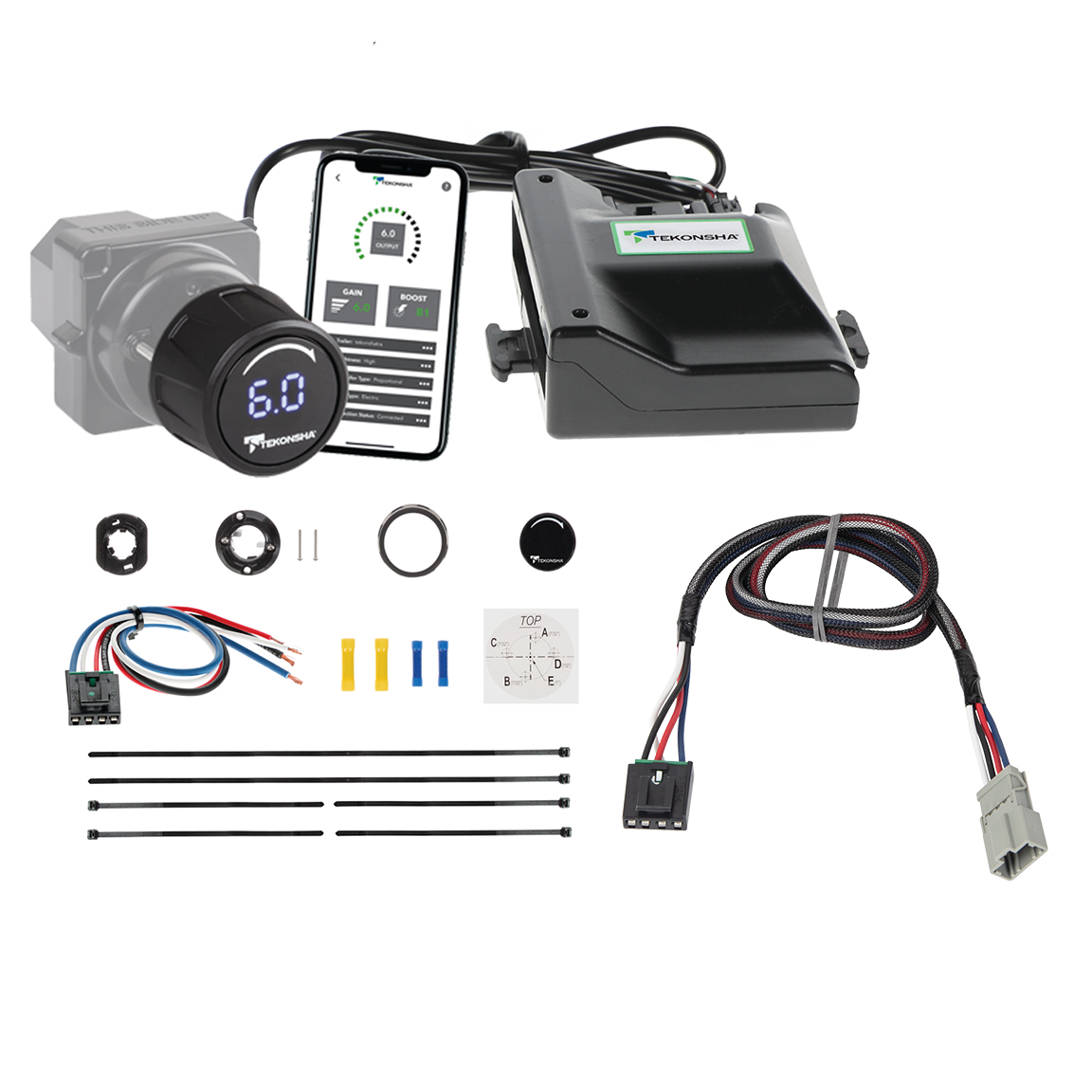 2013-2020 Acura MDX Tekonsha Prodigy iD Smart Phone Configured Brake Controller for Trailers with 1 to 4 Axles Black 90920 thumbnail 0