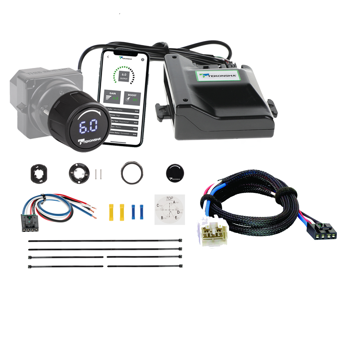 2003-2011 Toyota Land Cruiser Tekonsha Prodigy iD Smart Phone Configured Brake Controller for Trailers with 1 to 4 Axles Black 90920 thumbnail 0