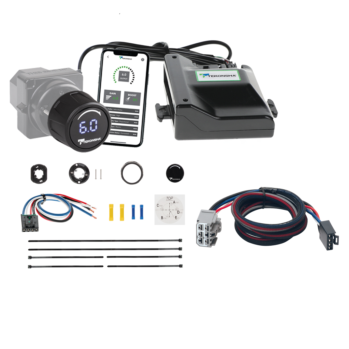 2008-2017 Buick Enclave Tekonsha Prodigy iD Smart Phone Configured Brake Controller for Trailers with 1 to 4 Axles Black 90920 thumbnail 0