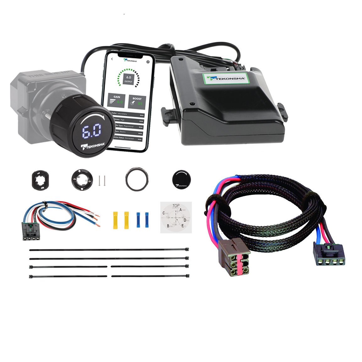 2003-2008 Ford E-450 Econoline Super Duty Tekonsha Prodigy iD Smart Phone Configured Brake Controller for Trailers with 1 to 4 Axles Black 90920 thumbnail 0