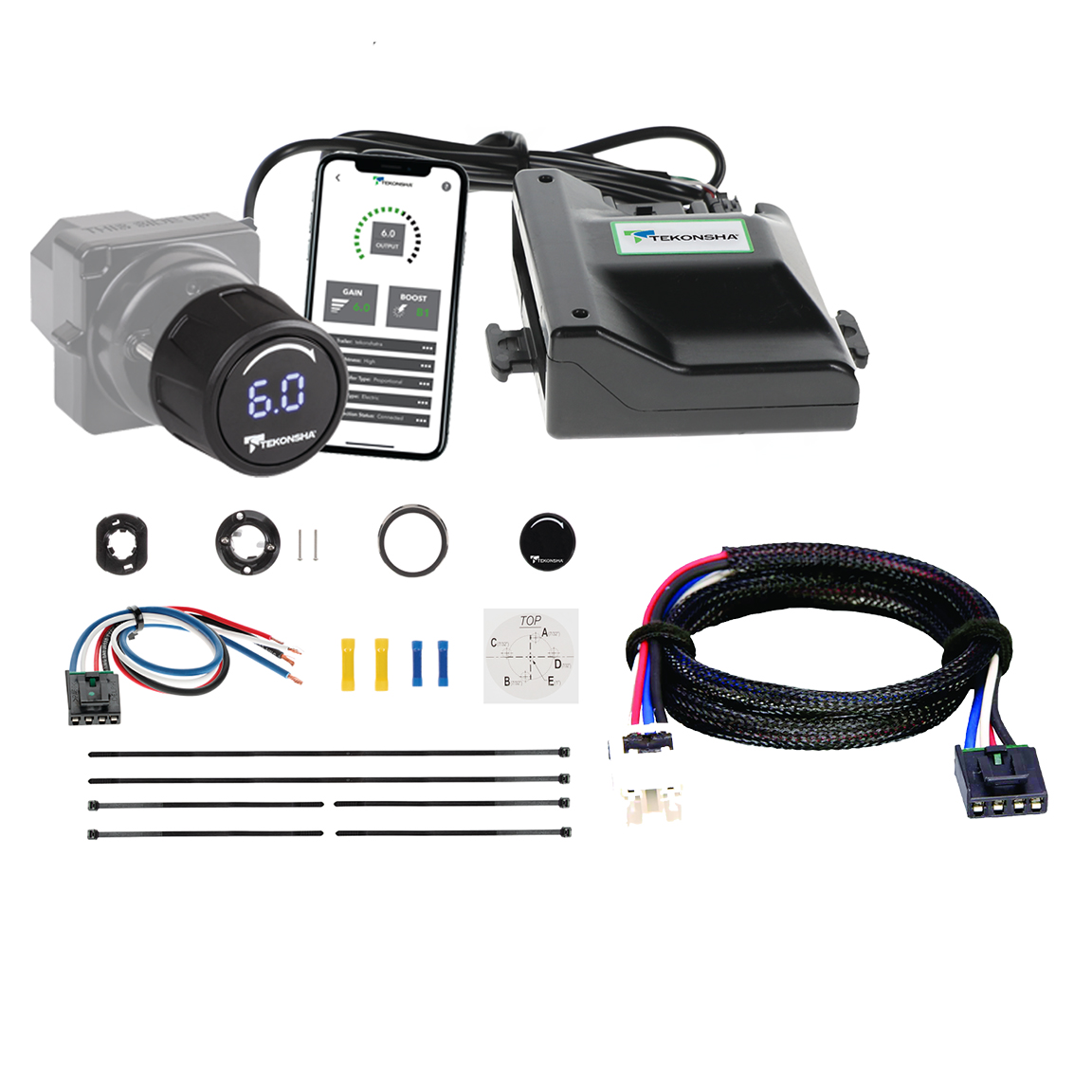 2005-2024 Nissan Armada Tekonsha Prodigy iD Smart Phone Configured Brake Controller for Trailers with 1 to 4 Axles Black 90920 thumbnail 0